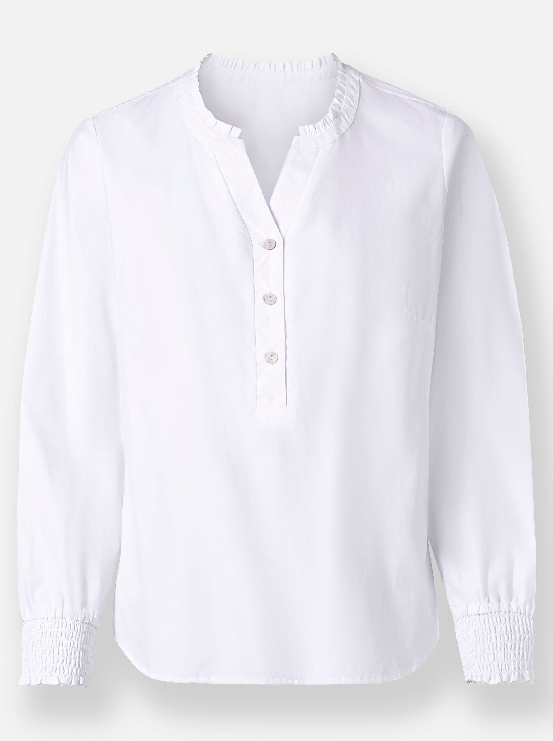 Klassische Bluse Bluse Langarm
