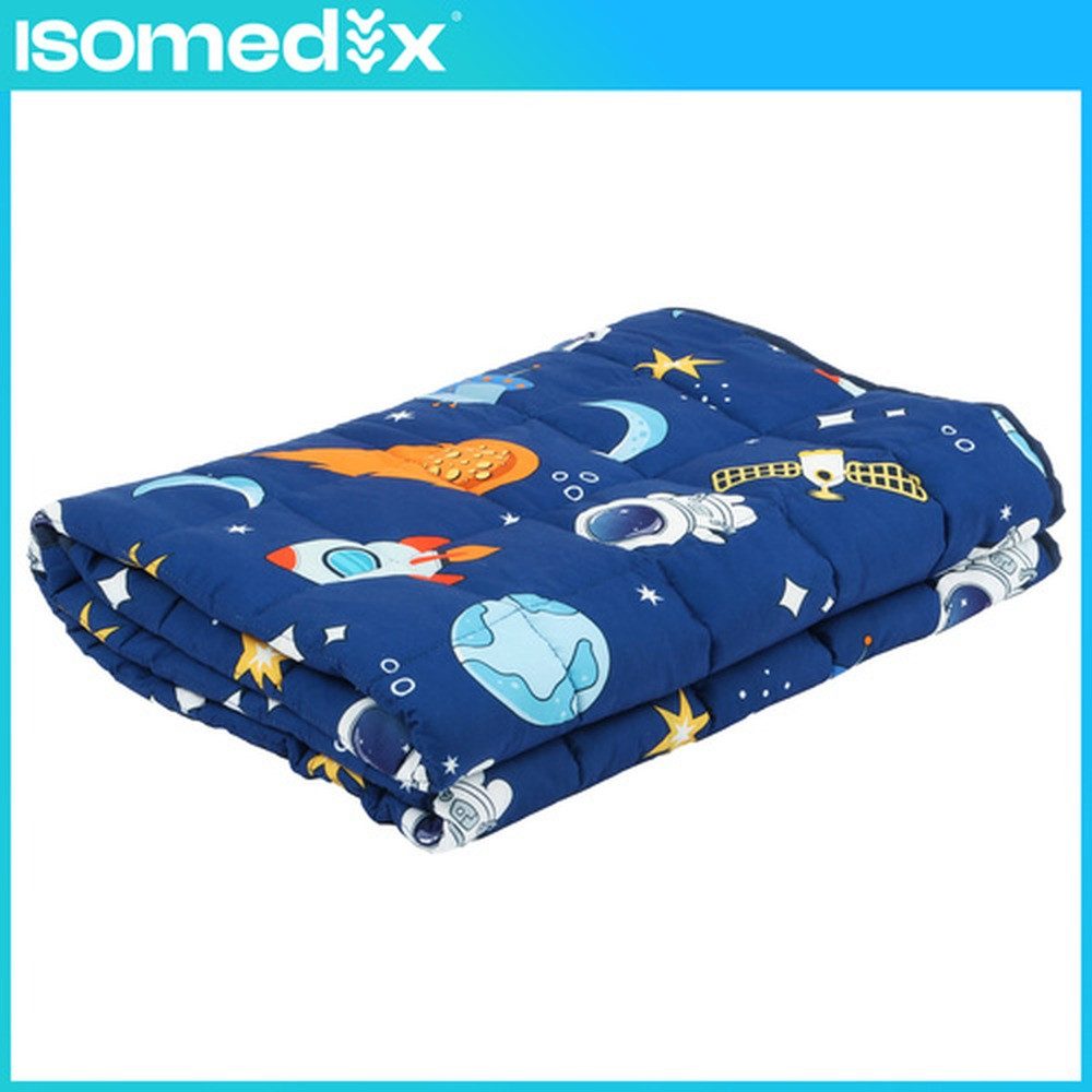ISO TRADE Gewichtsdecke Kinder-Gewichsdecke 4 kg 100x150 cm, Füllung: Glasperlen, Bezug: Polyester, hypoallergene, geräuschlose Füllung, sanften Druck ohne Verr – Bild 3 von 5