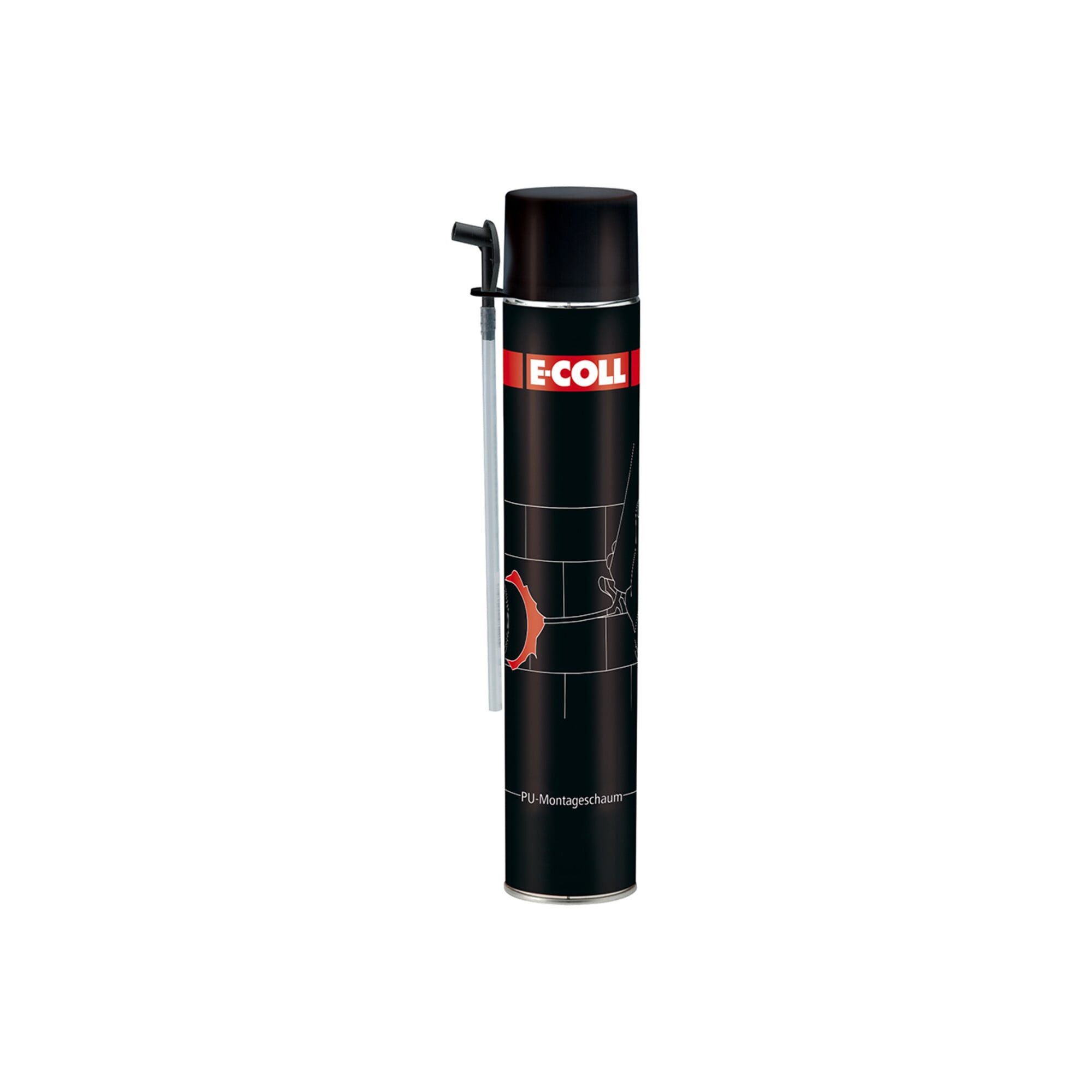 E-COLL Bauschaumpistole E-COLL PU-Montageschaum 750ml (MDI-haltig)