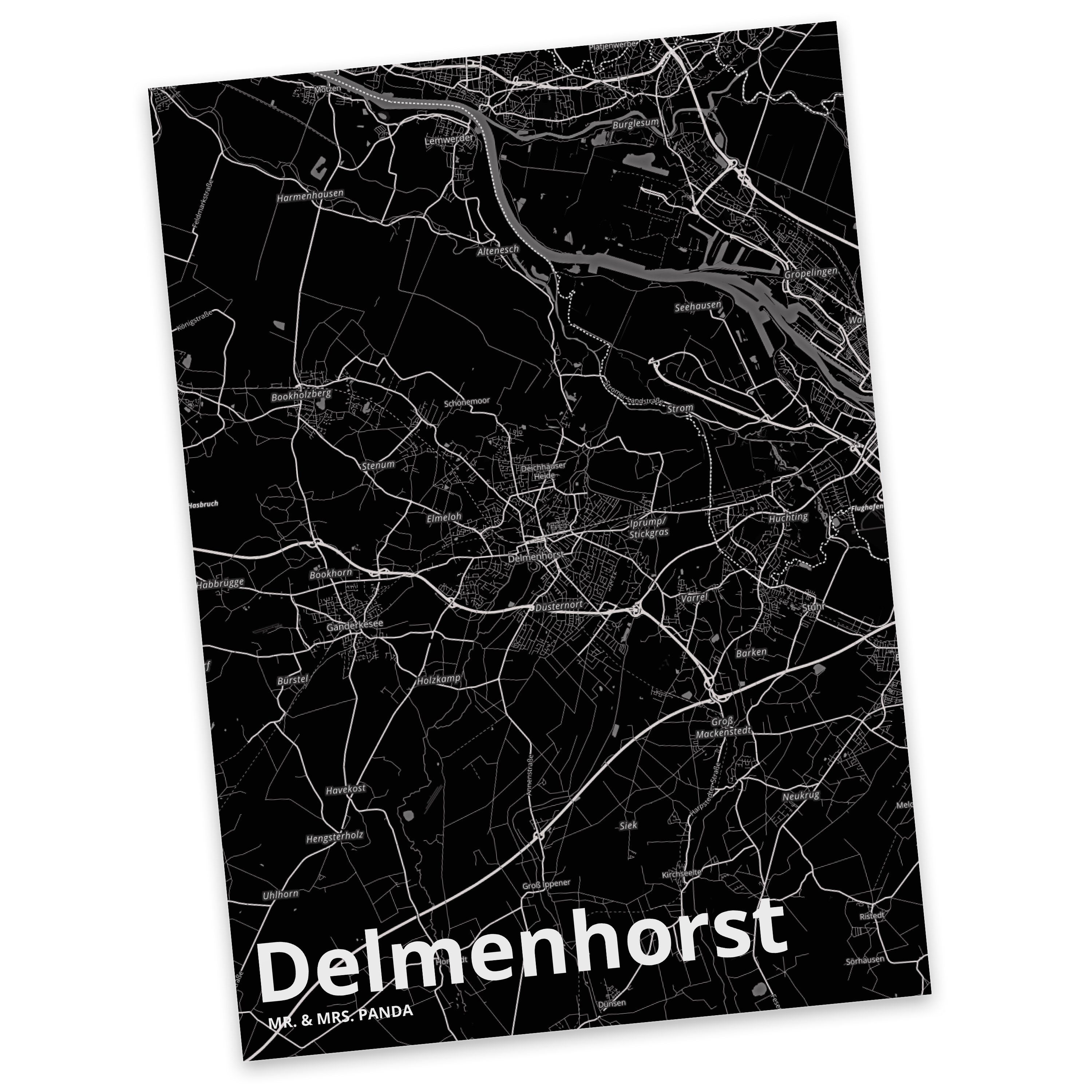 - Einladung, Delmenhorst Mrs. Postkarte Stadt, Mr. Geschenk, Panda & Geburtsta Ort, Dankeskarte,