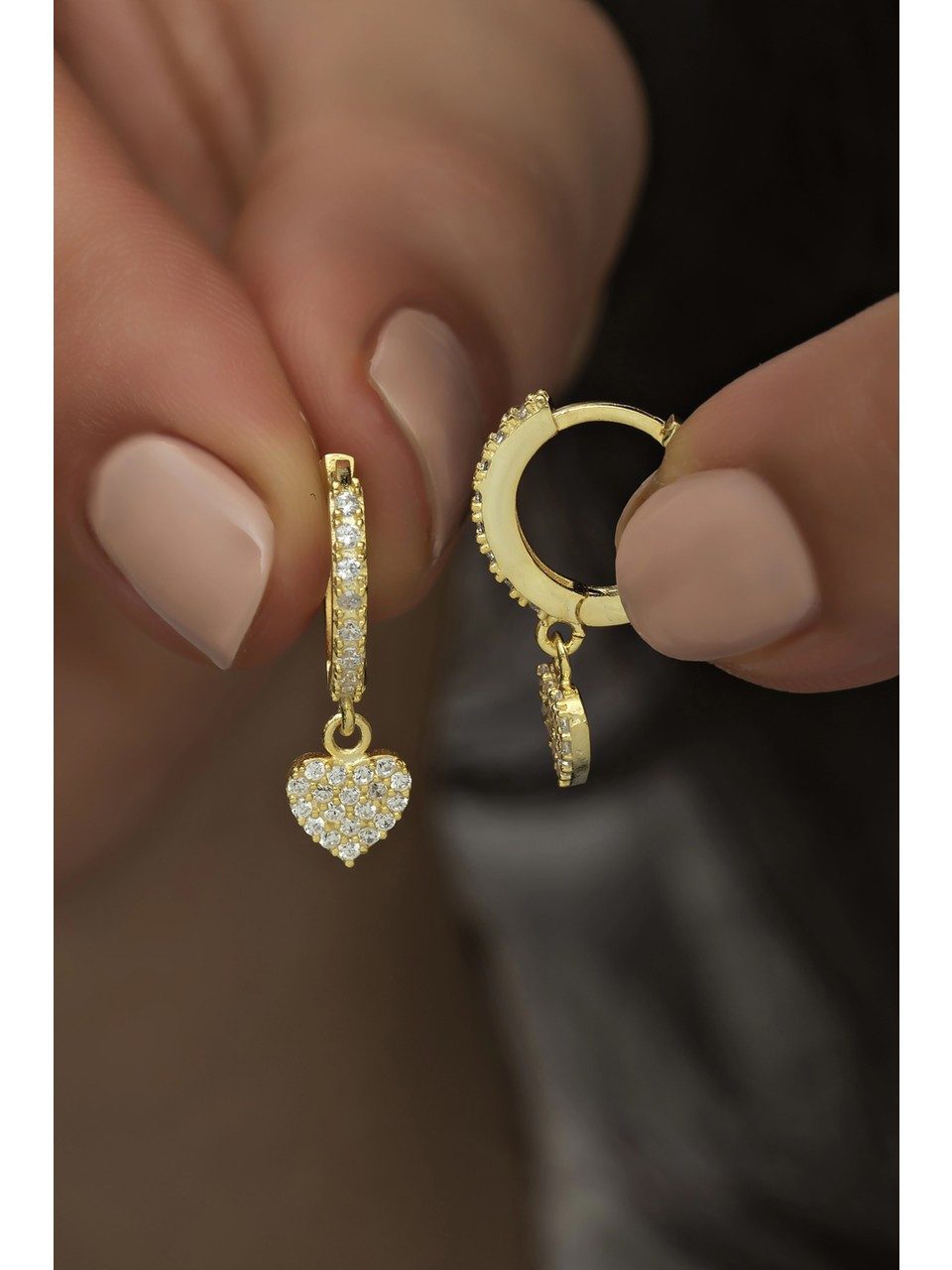 Nisan Ohrring-Set, Silber Ohrringe, Herz Anhänger, günstig online kaufen