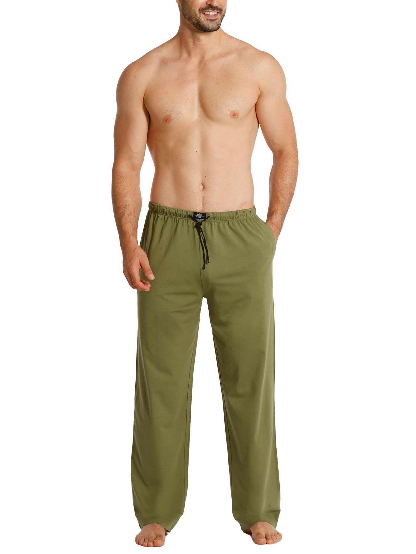 HAASIS Bodywear 1919 Pyjamahose Herren Jerseyhose 77121873_2XL (1-tlg) Leichte Pyjamahose, Seitentaschen, Kordel