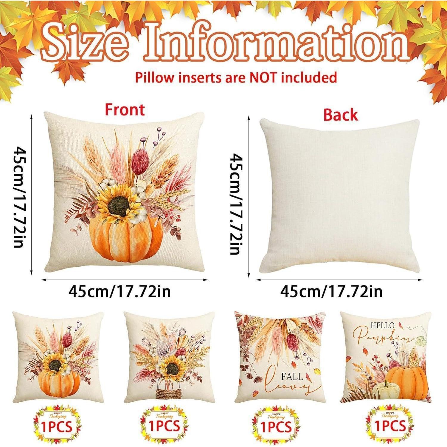 LuxusKollektion Dekohänger Herbstdeko Kissenbezug 45x45cm Thanksgiving günstig online kaufen