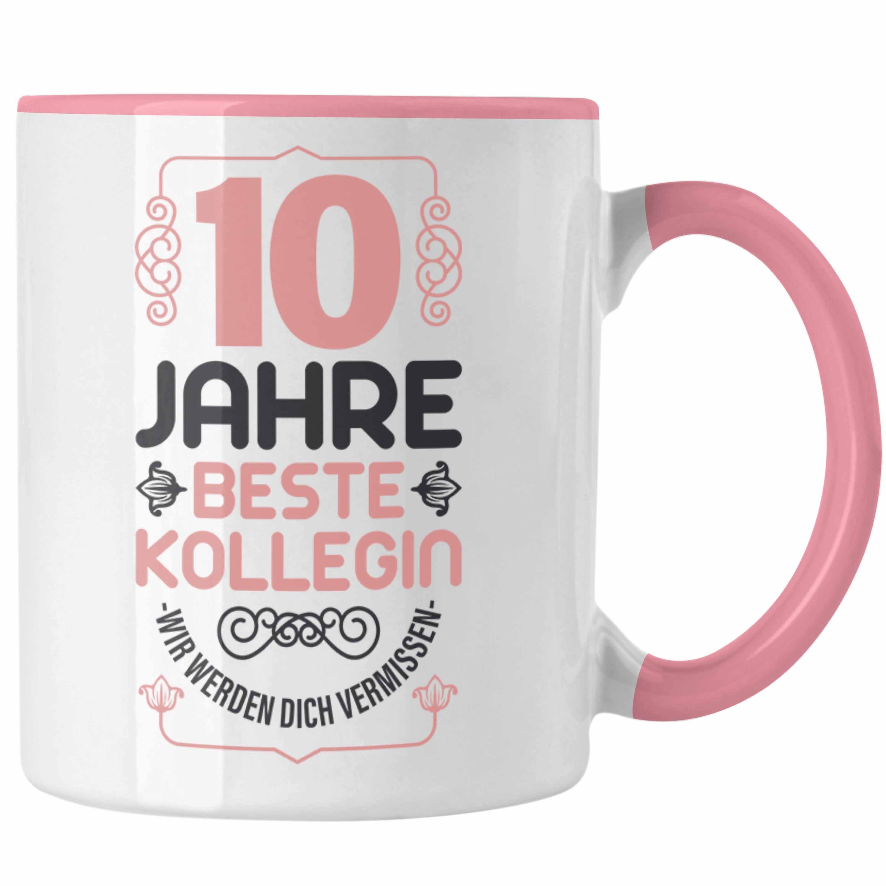 Trendation Tasse Trendation - 10 Jahre Kollegin Jubiläum Geschenk Idee