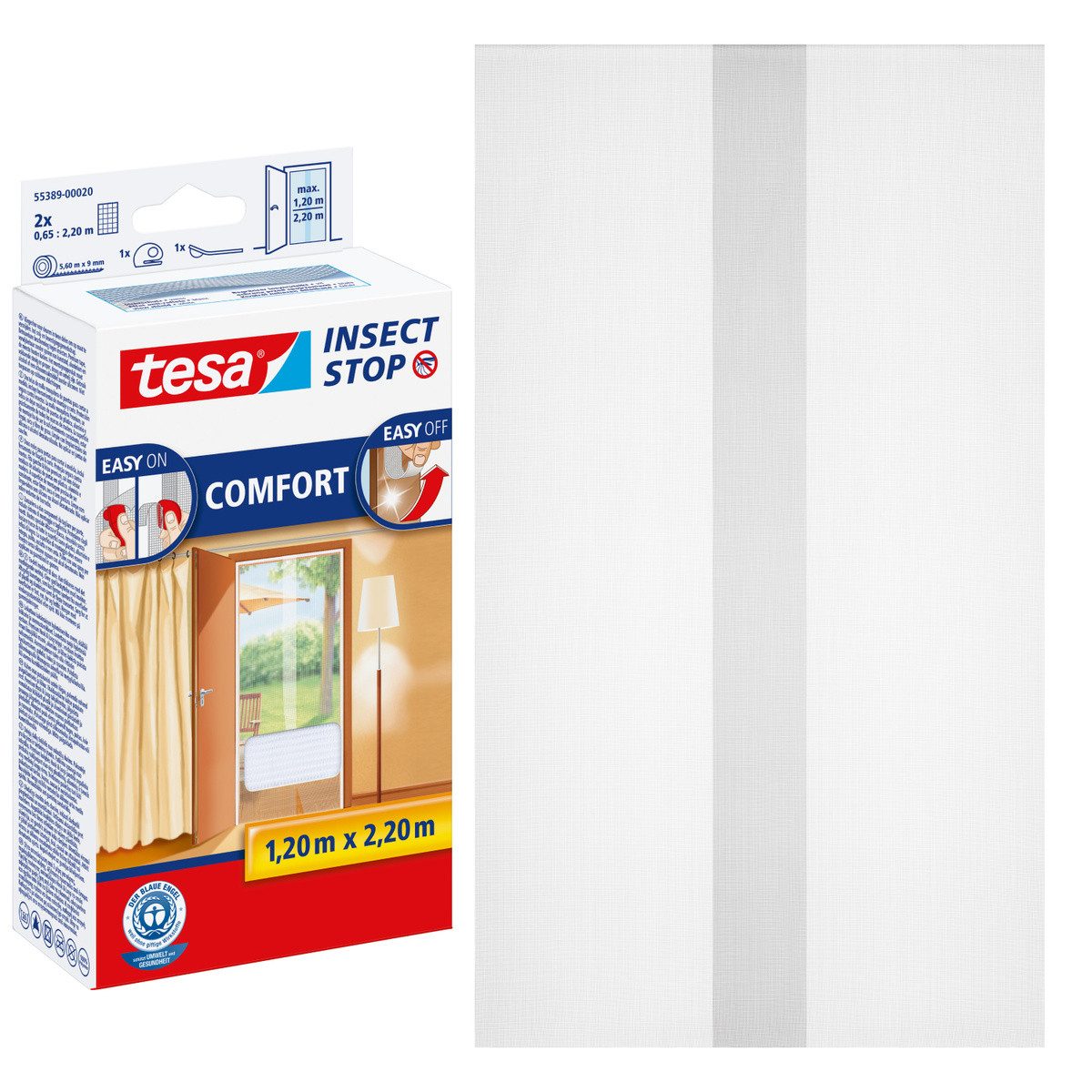 Insektenschutz-Tür Insect Stop Comfort Fliegengitter für Türen - 1,2 m : 2,2 m