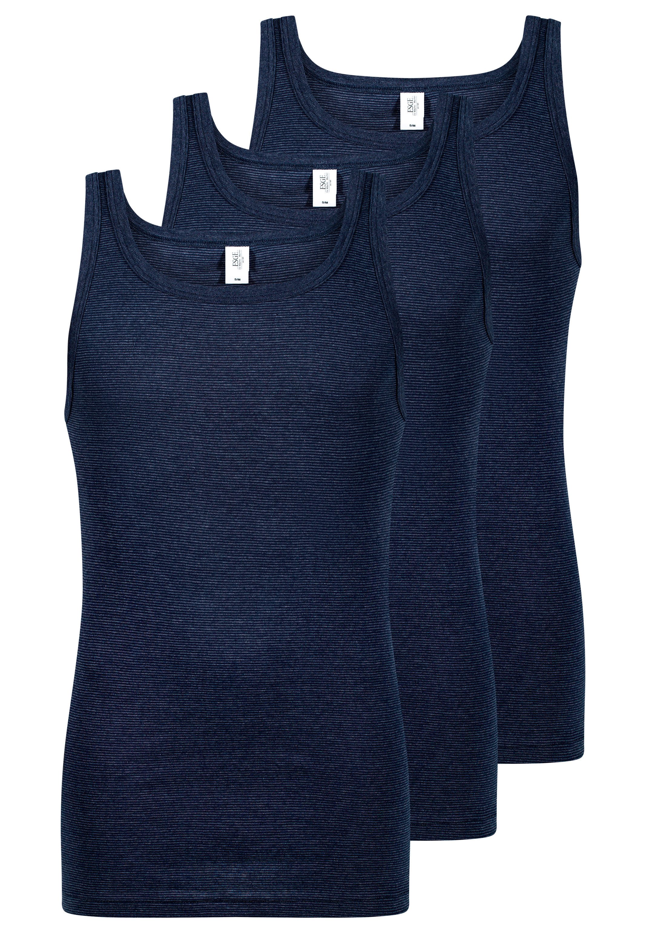 ESGE - Die Wäsche-Macher Unterhemd 3er Pack - Feinripp Jeans (Spar-Set, 3-S günstig online kaufen