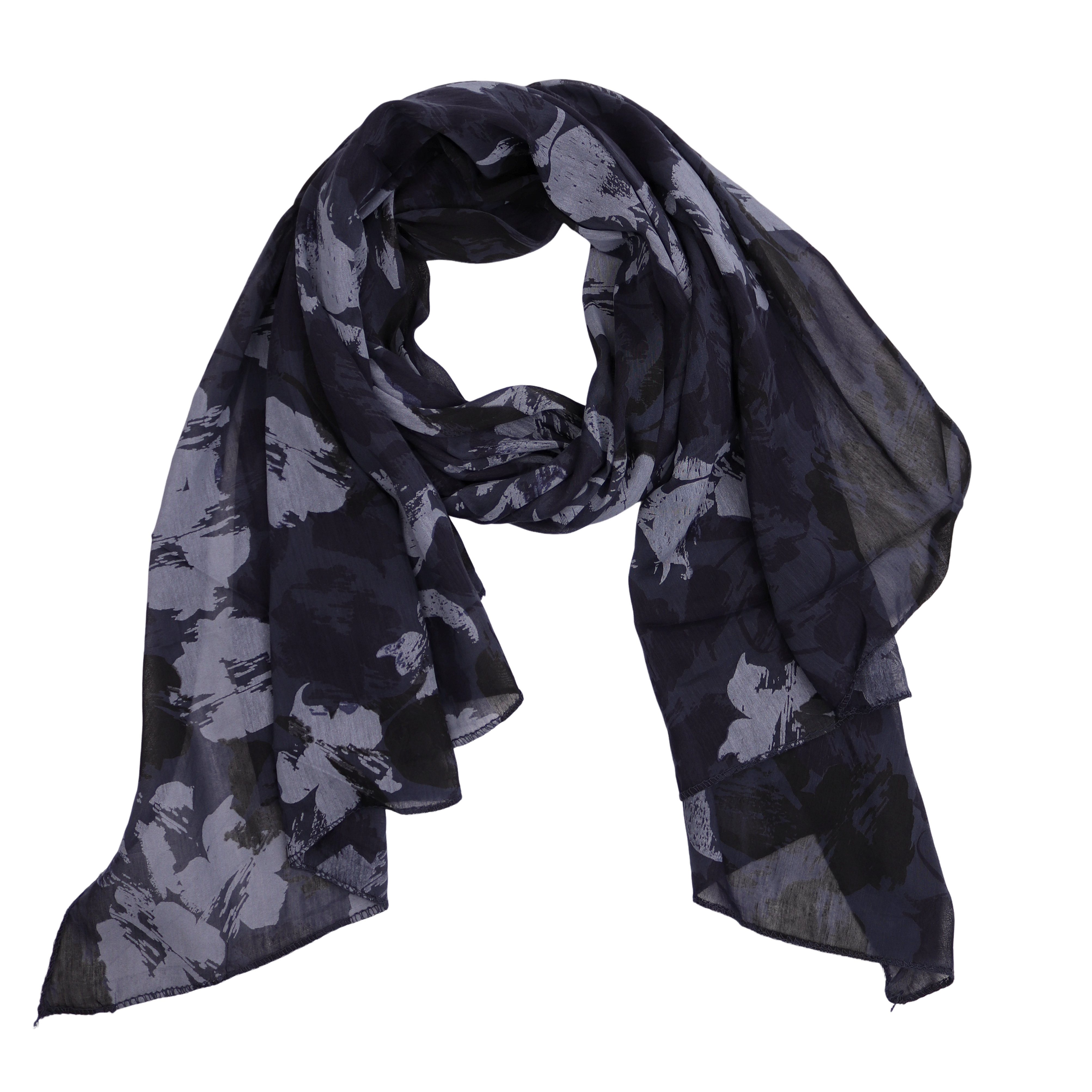 MIRROSI Modeschal Asymmetrischer Schal, Made in Italy 20% Seide 80% Baumwolle, (Ca.170x77cm; leicht und bequem), Damen Halstuch ideal für Frühling, Sommer und Herbst