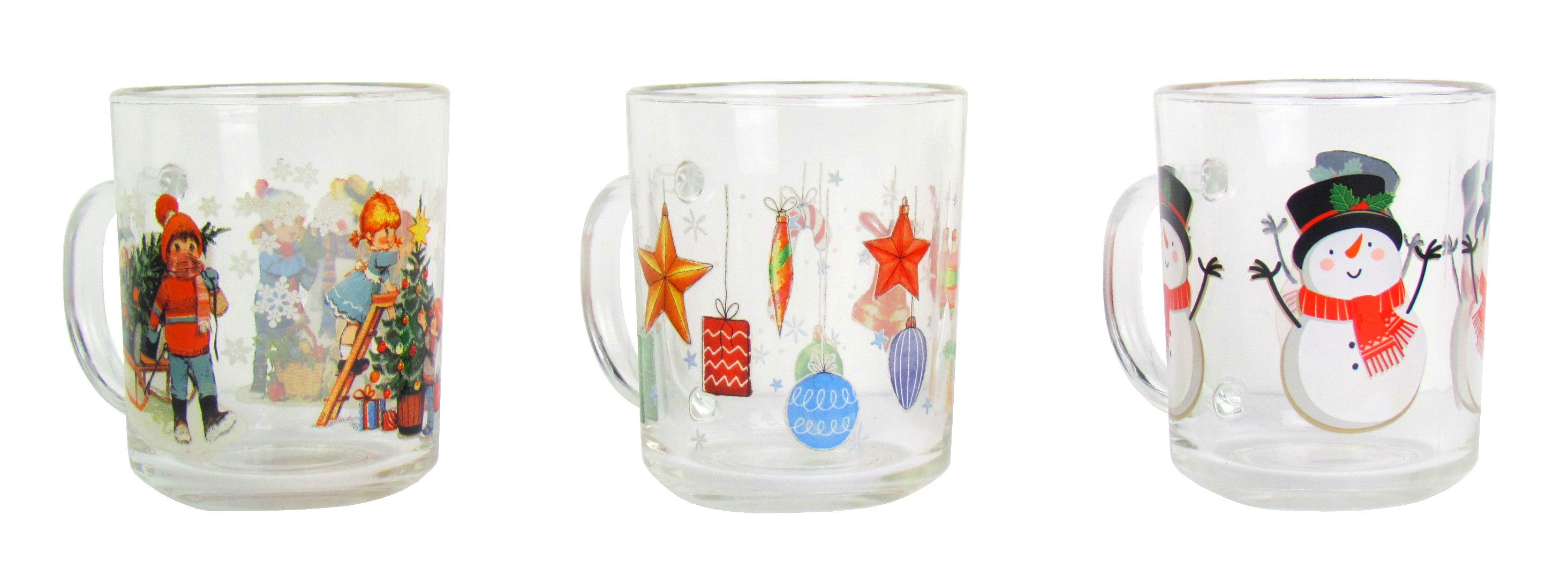 Jean Products Gläser-Set Kinderpunschgläser Teegläser Glühweingläser 200ml, im weihnachtlichen Design