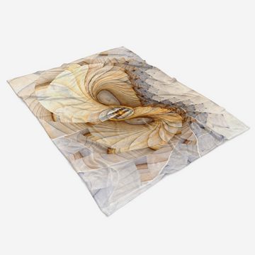 Sinus Art Handtücher Handtuch Strandhandtuch Saunatuch Kuscheldecke mit Fotomotiv Abstrakt Spiralen Energiewel, Baumwolle-Polyester-Mix (1-St), Handtuch