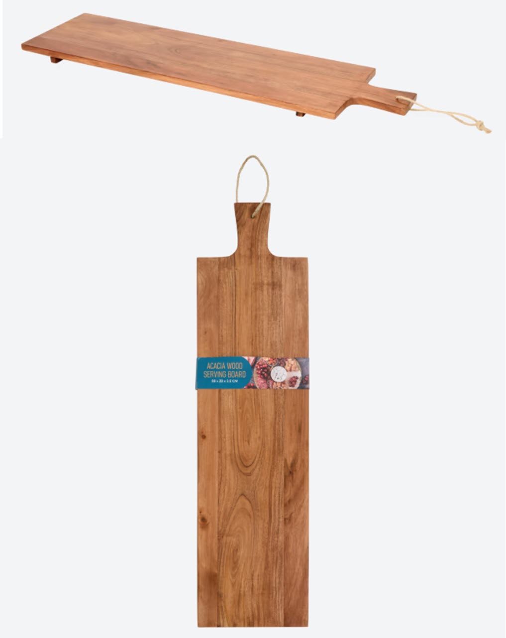 Spectrum Servierbrett Servierbrett XXL Akazie 88 x 26 x 5 cm FSC zertifiziert