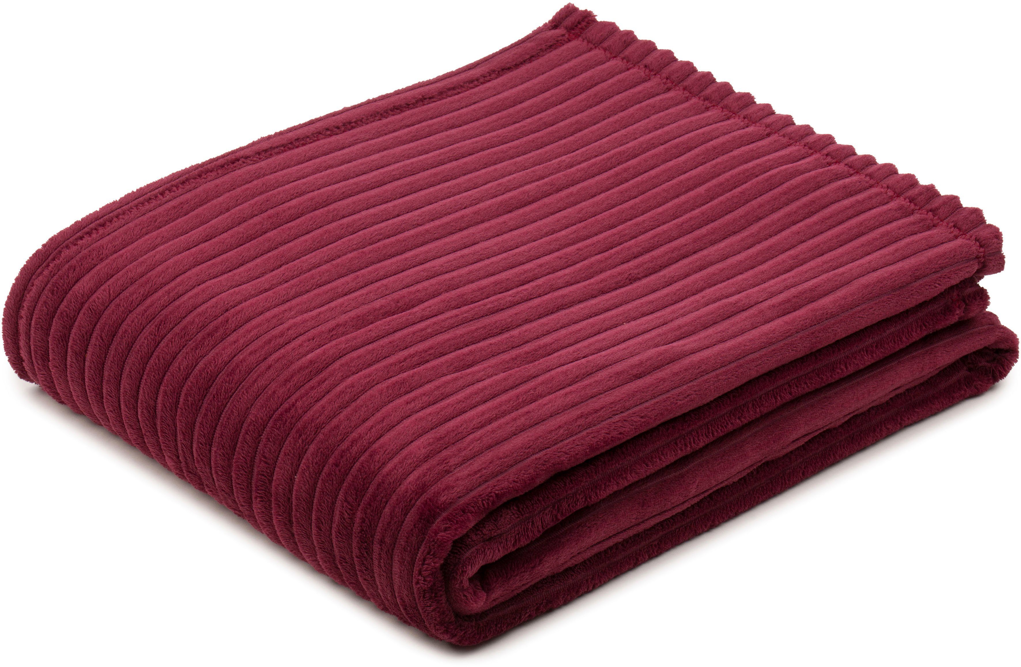 Wohndecke Feincord Kuscheldecke, Gözze, flauschig weich günstig online kaufen