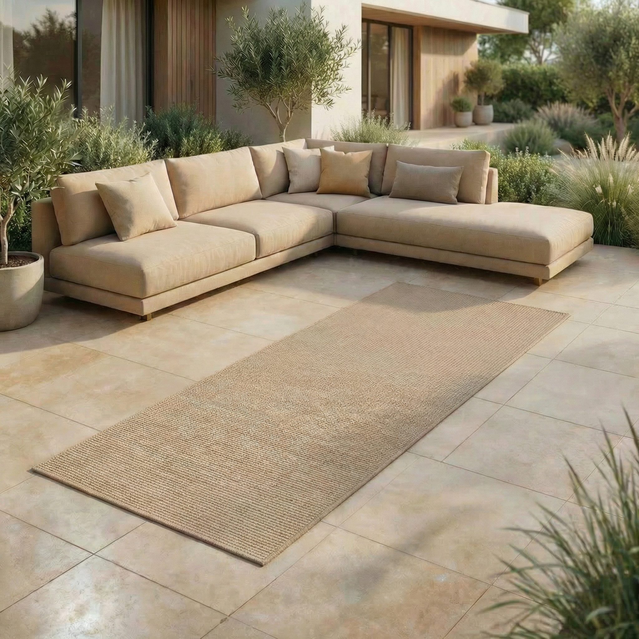 Jimri Outdoorteppich Keywest, Läufer, Outdoor Teppich Balkonteppich Terassenteppich