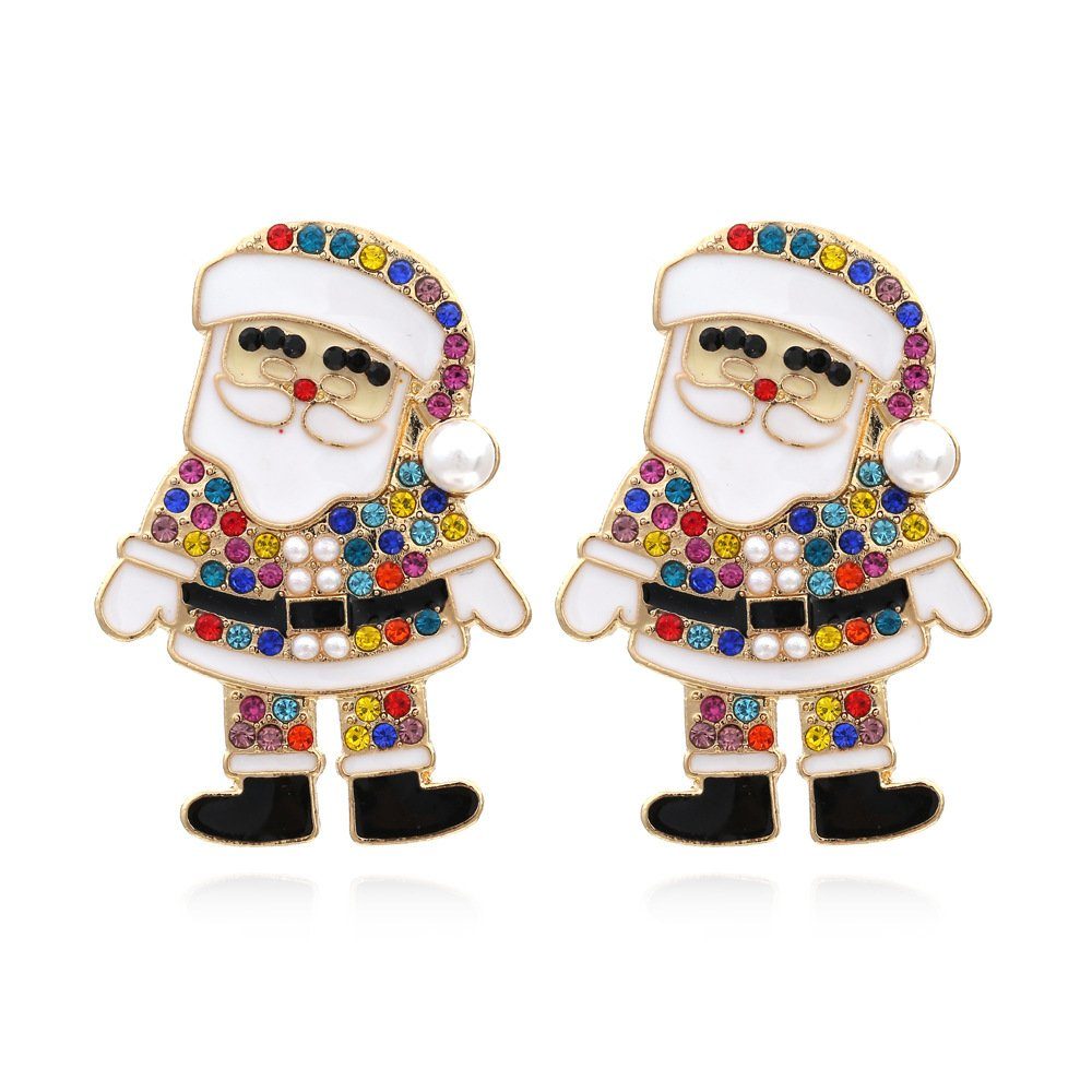 Cartoon süß, Paar Ohrringe, Ohrhänger Weihnachtsmann Invanter Weihnachtsgeschenk, Farbe Geschenktüte Inklusive