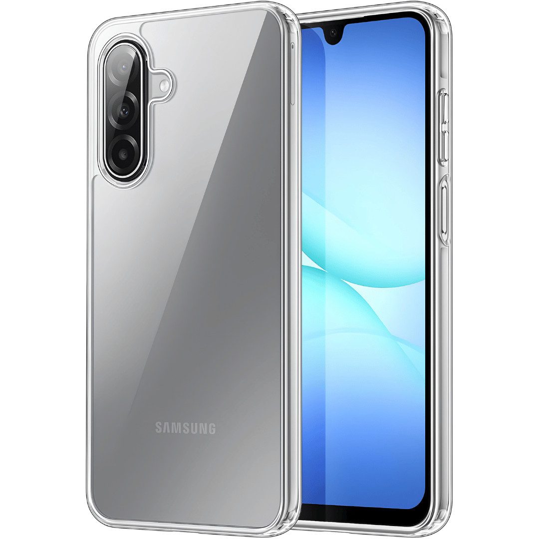 SmartUP Smartphone-Hülle für Samsung Galaxy A17 4G / 5G Schutz Cover Case Bumper Transparent 6,7 Zoll, Silikon Schutzhülle mit Kameraschutz
