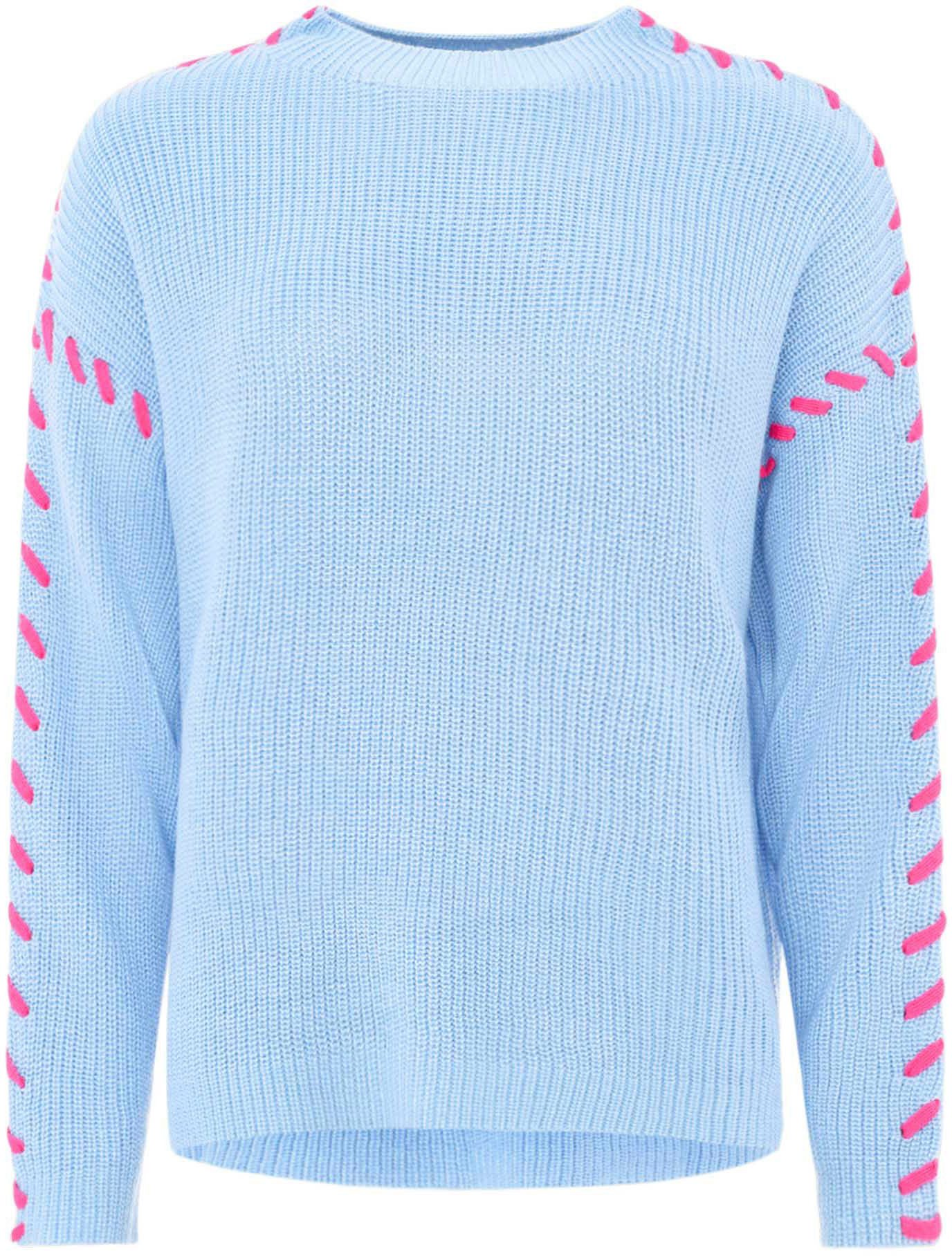 Zwillingsherz Strickpullover "Stitching" mit kontrastfarbigen Nähten günstig online kaufen