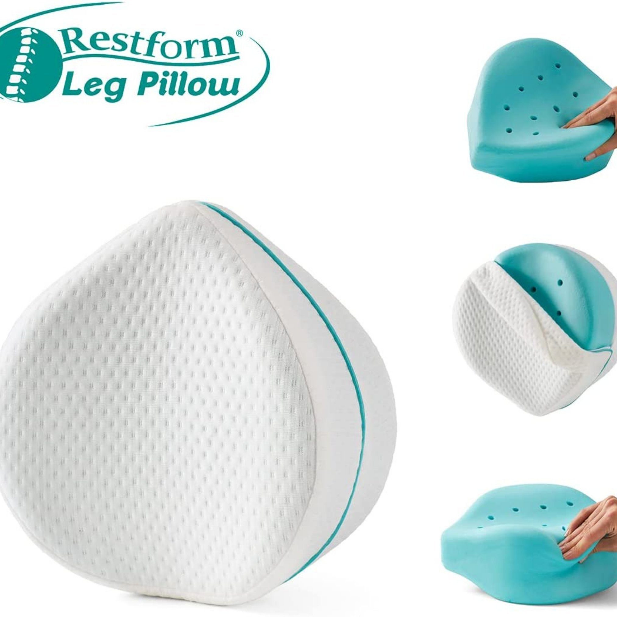 Restform® Seitenschläferkissen Leg Pillow ergonomisches Knie- und Beinruhekissen, Spar-Set, 1-tlg., 1er oder 2er Pack, Orthopädisches Beinkissen aus Memory-Schaum, Seitenschläferkissen
