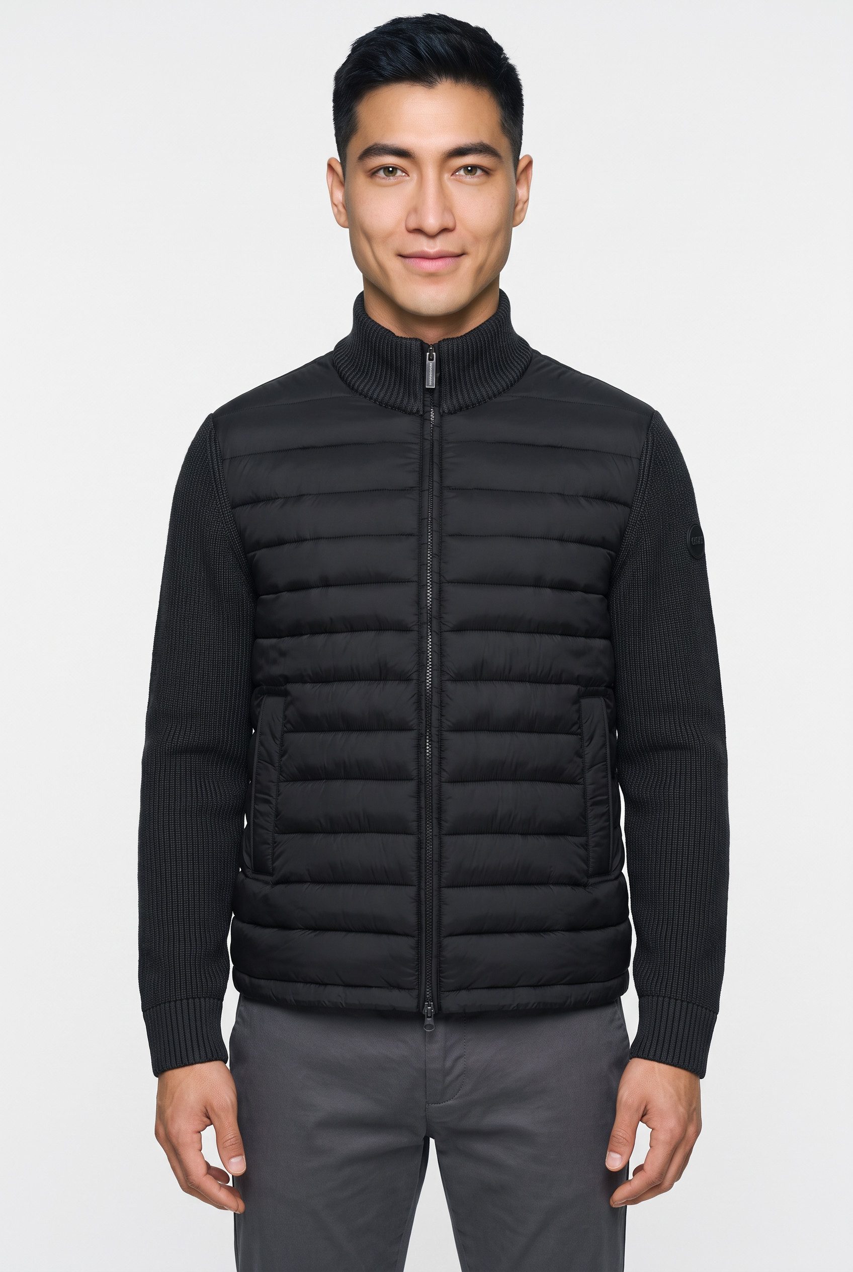 Colmar Hybridjacke Strickärmel, Regular Fit, Zwei-Wege-Reißverschluss