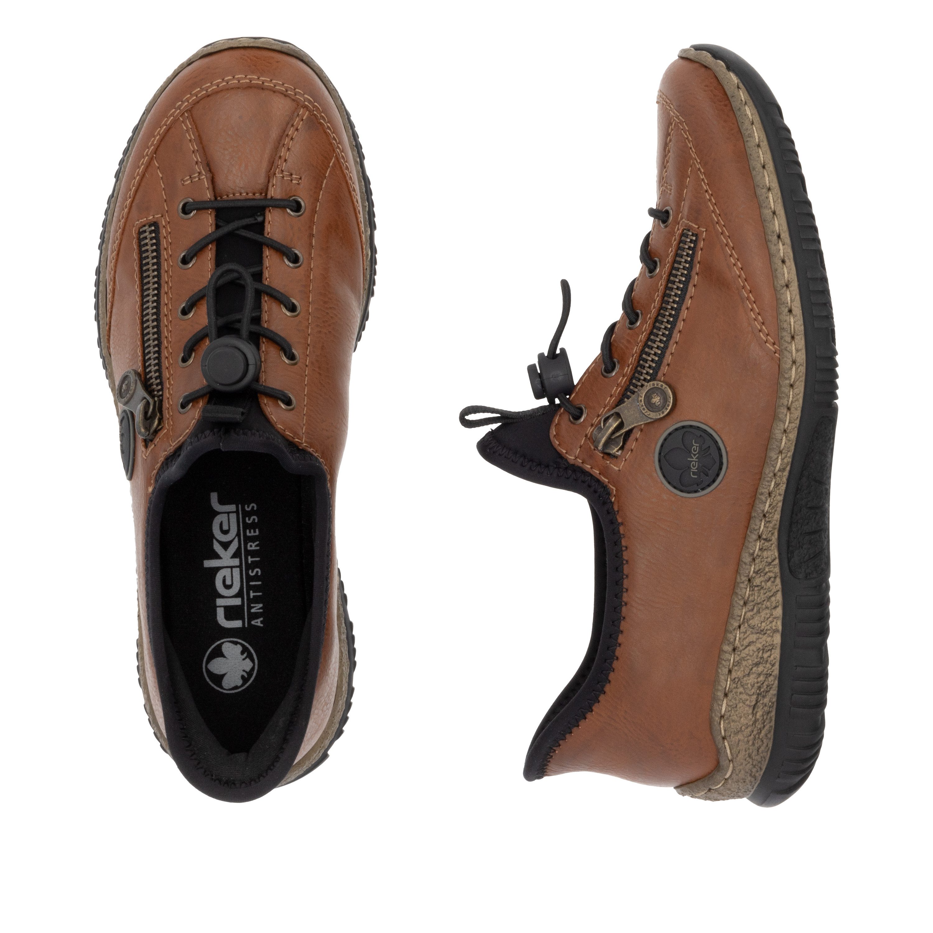Rieker Ready2GO Slip-On Sneaker, Schlupfschuh, Freizeitschuh, Halbschuh mit MemoSoft-Ausstattung