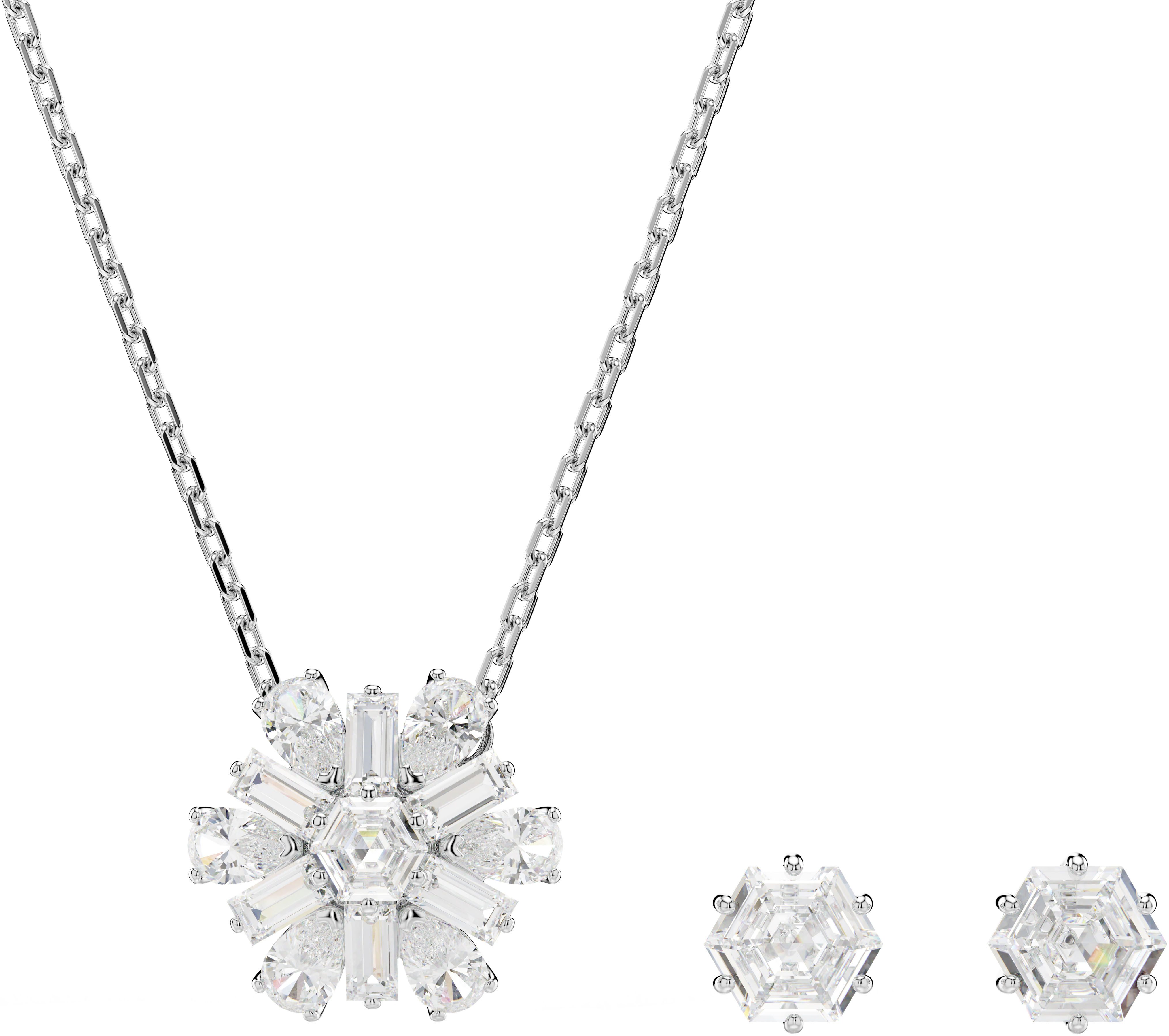 Swarovski Ohrring und Ketten Set Idyllia E Florere Schneeflocke (Set, 3-tlg günstig online kaufen