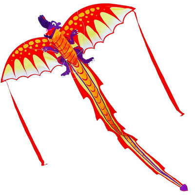 AIROW KITES Flug-Drache Einleiner Phoenix 4mm Fiberglasgestänge Größe 191x102 cm