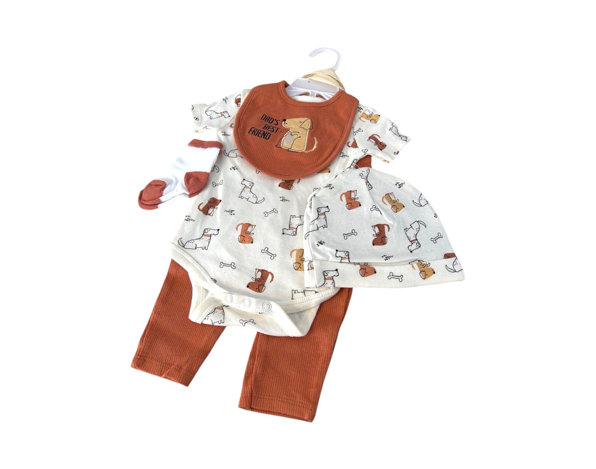 VewoTex Strampler Baby Starter-Set » Body, Hose, Lätzchen, Socken & Mütze (Set, 5-tlg., 5er-Pack) » Geschenkidee für Babyparty » Baby Geschenk-Set für die Babyparty