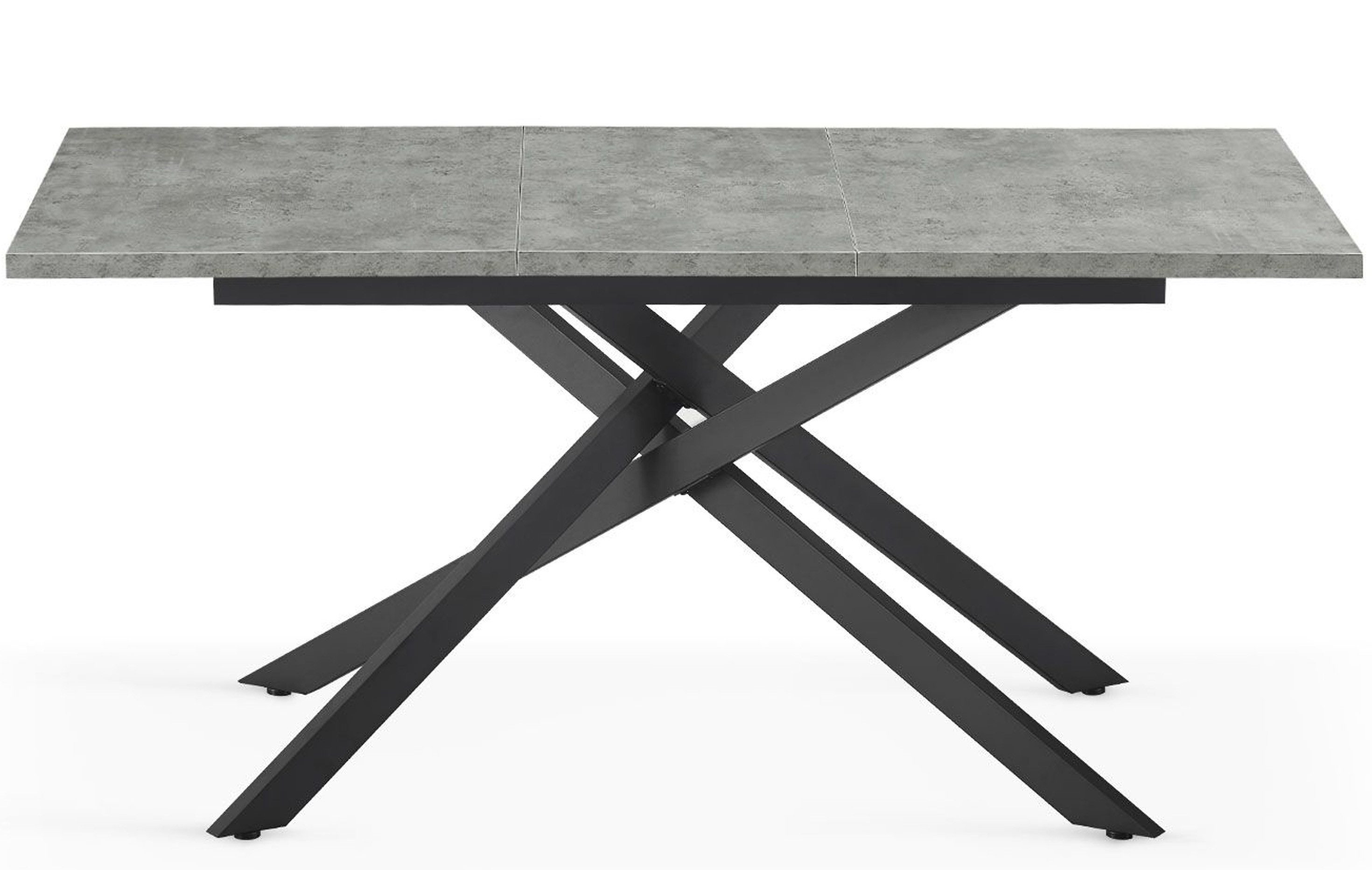 B&D home Esstisch LARS, Metallgestell schwarz oder weiß, ausziehbar 120-160cm, 4-6 Personen