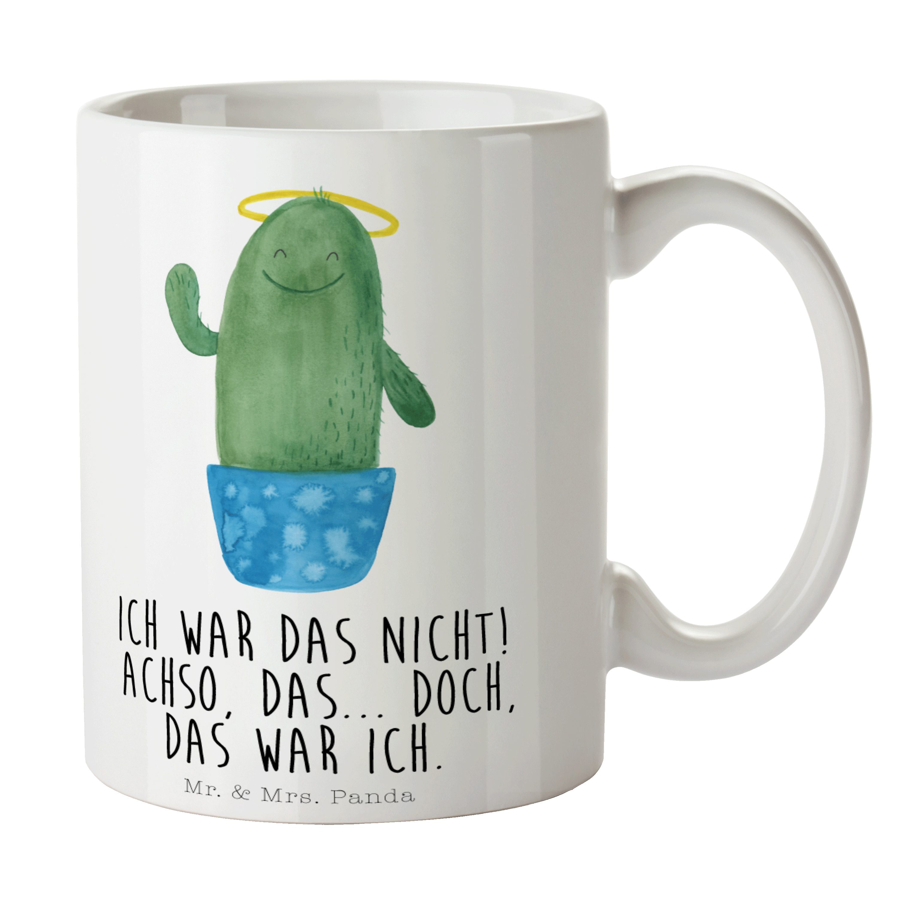 Panda Mrs. Keramik Freundin, Kaffeetasse, Sprüche, Tasse & Heilig Weiß Kaktus Geschenk, - Tasse Mr. -