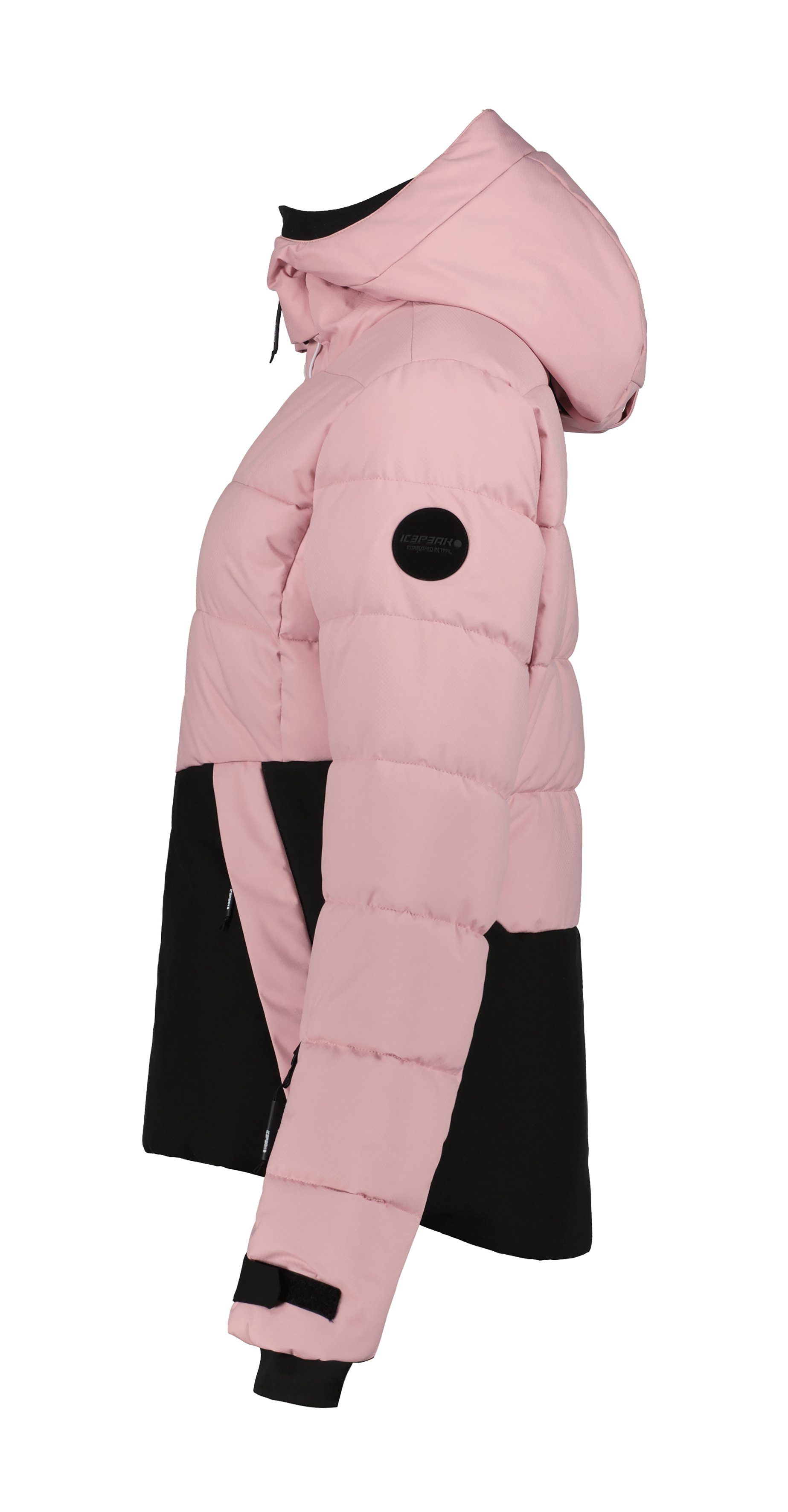 mit rosa-schwarz Reißverschluss Icepeak Skijacke