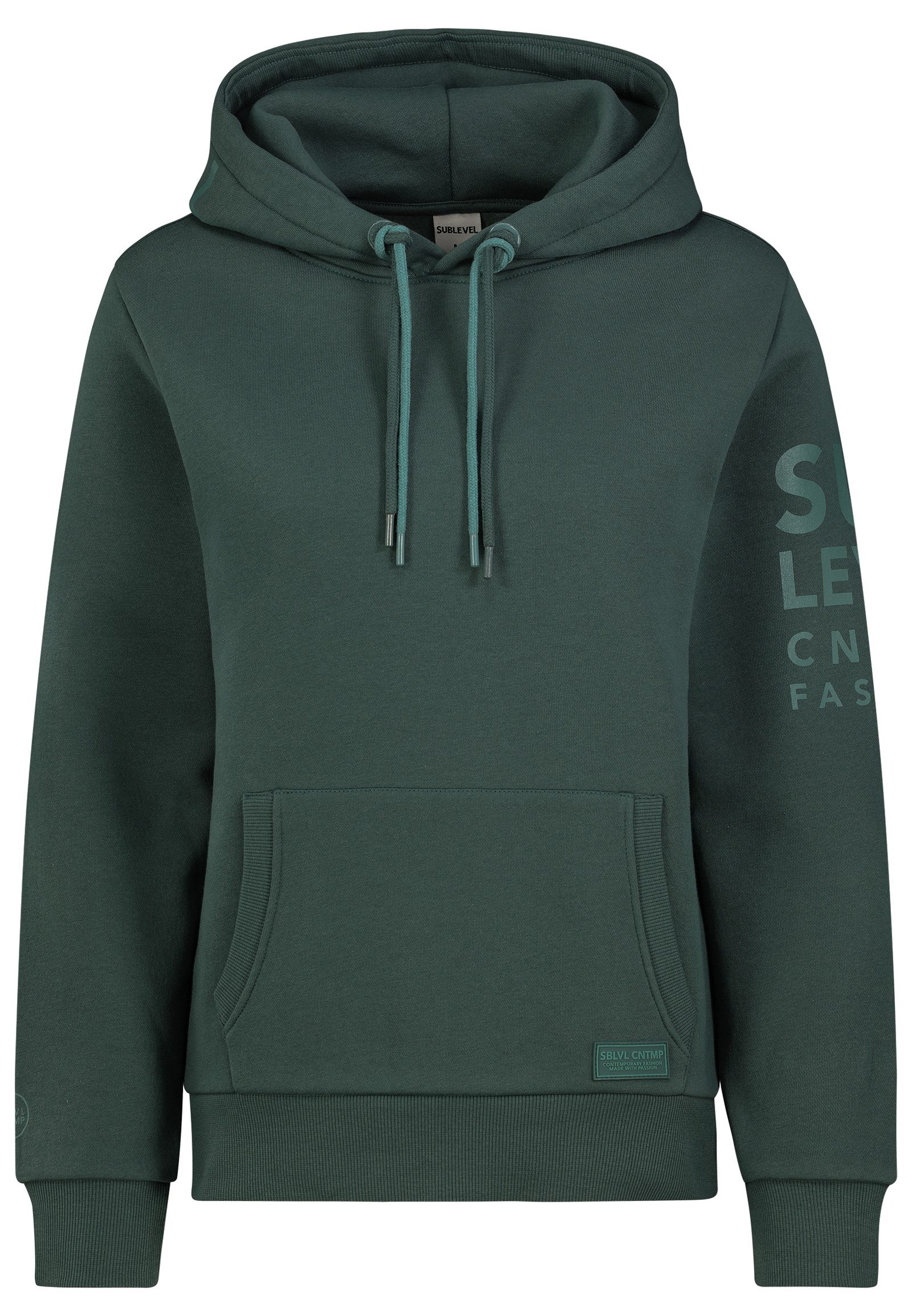 SUBLEVEL Hoodie Moderner Schnitt mit Kapuze und Kordelzug Print-D-Hood günstig online kaufen