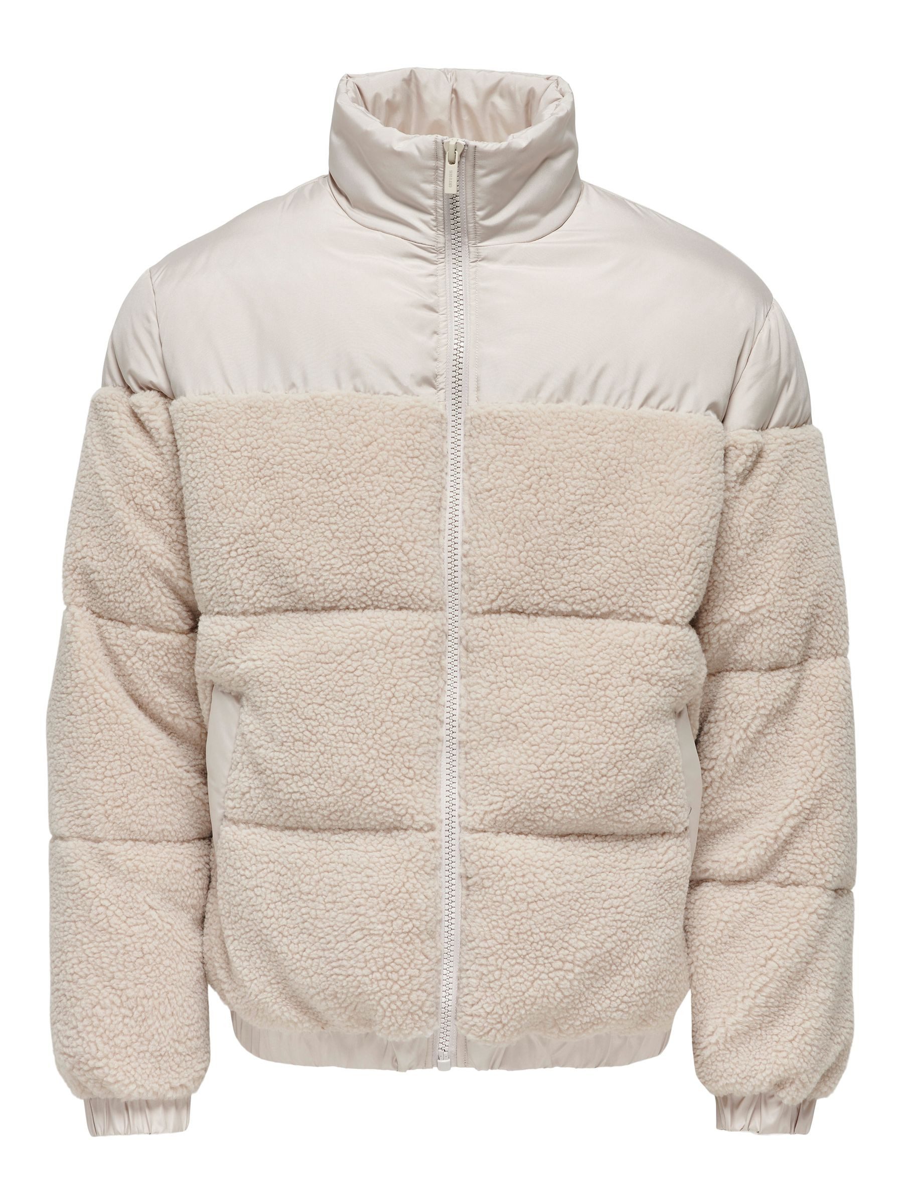 ONLY & SONS Winterjacke Hochgeschlossen Reißverschluss ONSELI SHERPA MIX PUFFER JACKET OTW