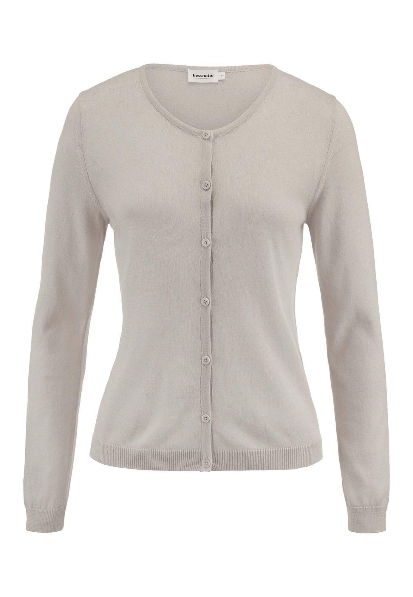 Hessnatur Strickjacke aus TENCEL™ Lyocell mit Bio-Baumwolle (1-tlg)