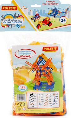 Polesie Konstruktions-Spielset Konstruktionsset Windmühle Nr 2, 195-tlg Bauteilen Werkzeug Anleitung, (195 St)