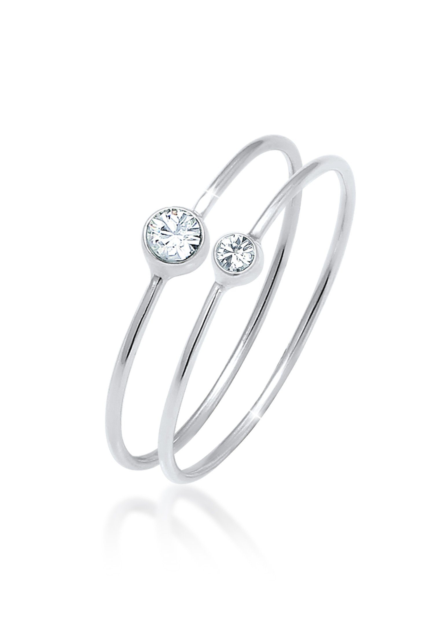 Elli Ring-Set Set 925 Silber, mit Kristallen von Swarovski®, Ring Set günstig online kaufen