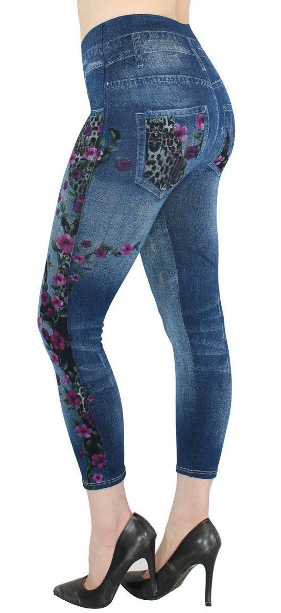 dy_mode 7/8-Jeggings Damen Capri Jeggings 7/8 Leggings Jeans Optik Sommer J günstig online kaufen