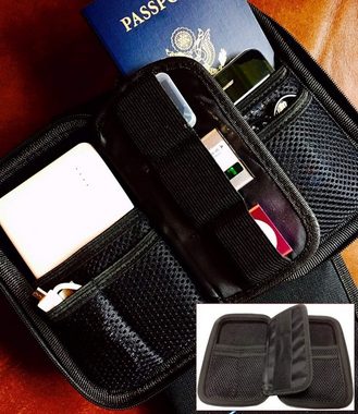 Avisto Festplattentasche Schutztasche AntiShock Tasche für Festplatten Organizer-Tasche (Doppellagig Tragbare Elektronische Kabeltasche Zubehör-Organizer, 1-tlg., Festplattengehäuse mit mehreren Fächern, 16.7x11x4.5CM), Verstärkt, wasserdicht, für den täglichen Gebrauch, für die Reise