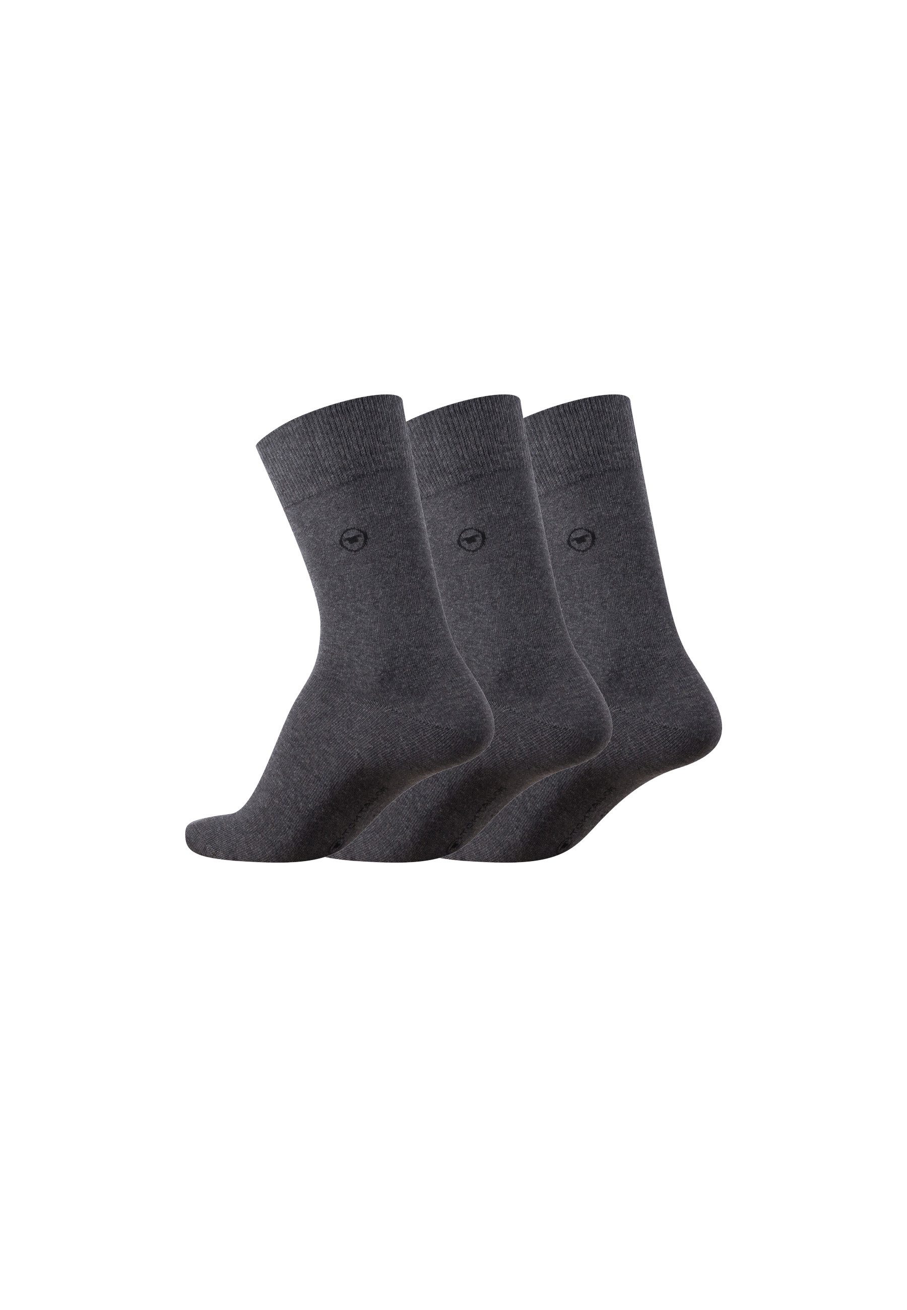 Socken Tom Tailor Herren Socken 3er Pack uni basic grau