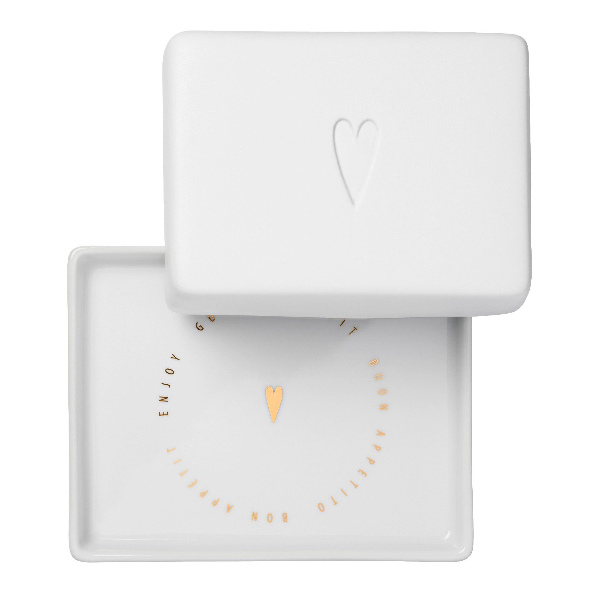 Räder Butterdose räder Butterdose Herz Weiß klein, Porzellan