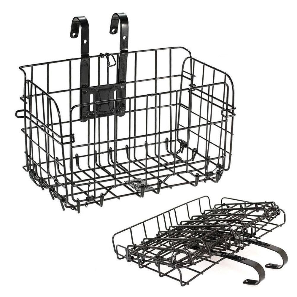 BAYLI Fahrrad-Gepäckträger Universal Fahrradkorb faltbar für vorne & hinten, Belastbarkeit: 25