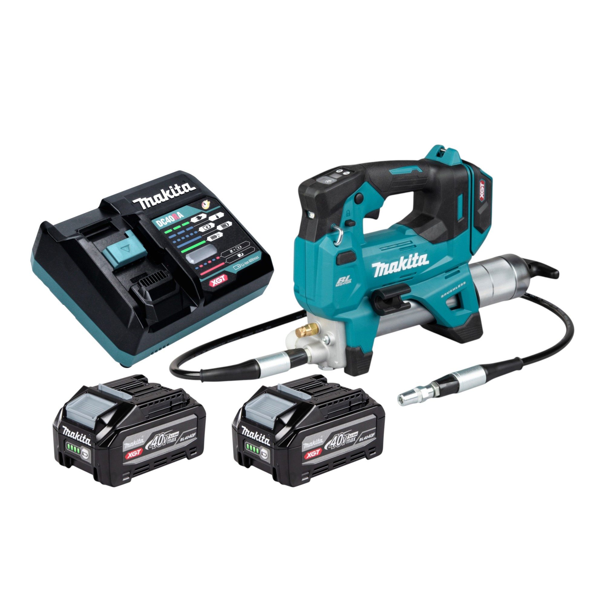 Makita Werkstattpresse GP 001 GU201 Akku Fettpresse 40 V max. 690 bar Brushless