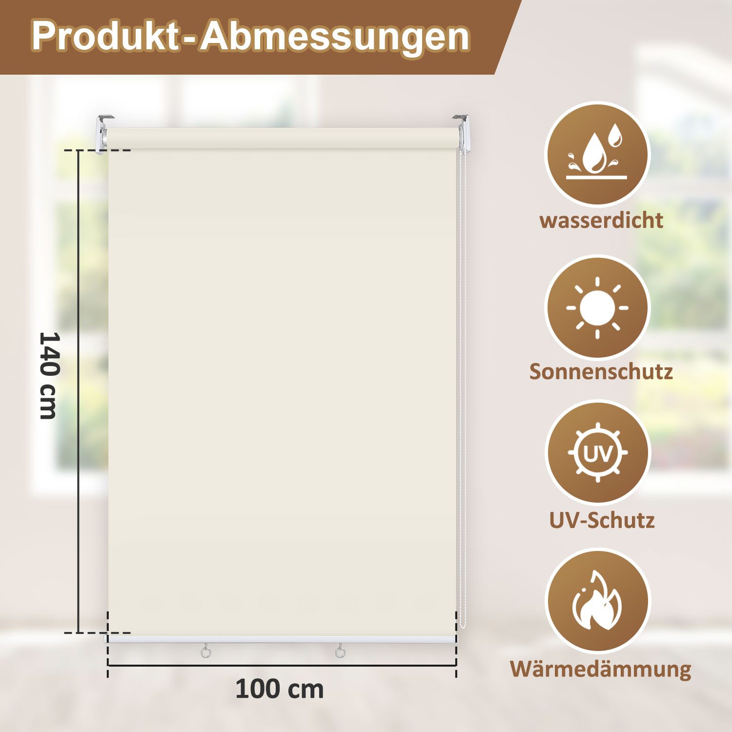 Clanmacy Senkrechtmarkise Außenrollo Balkonmarkise Vertikalmarkise Sichtsch günstig online kaufen