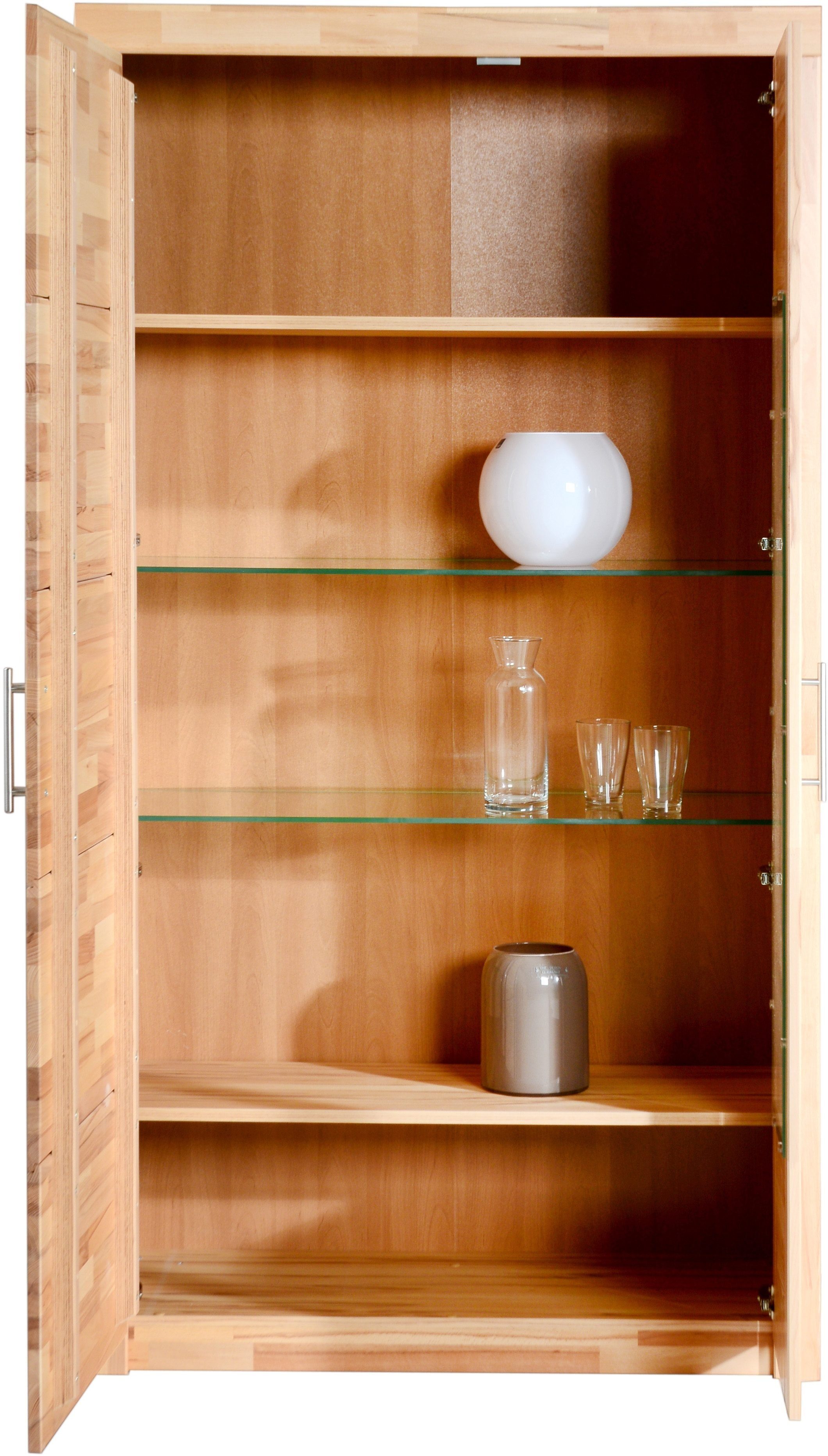 VOGL Möbelfabrik Vitrine Toronto in 2 Breiten Breite 52 und Breite 105 cm, teilmassiv, Rahmenoptik