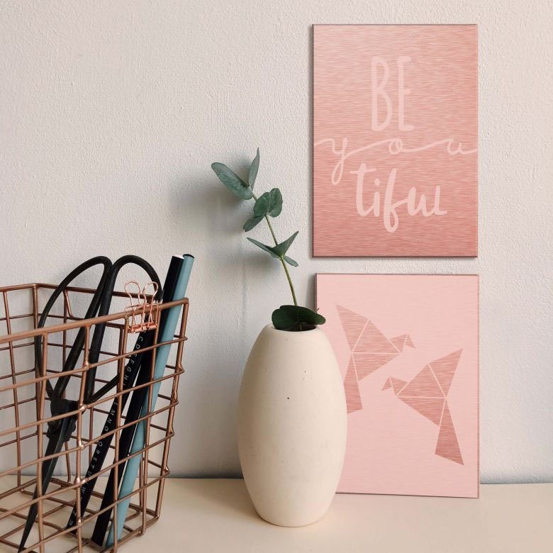 Wall-Art Mehrteilige Bilder Origami Vogel Be you tiful, (Set, 2 St)