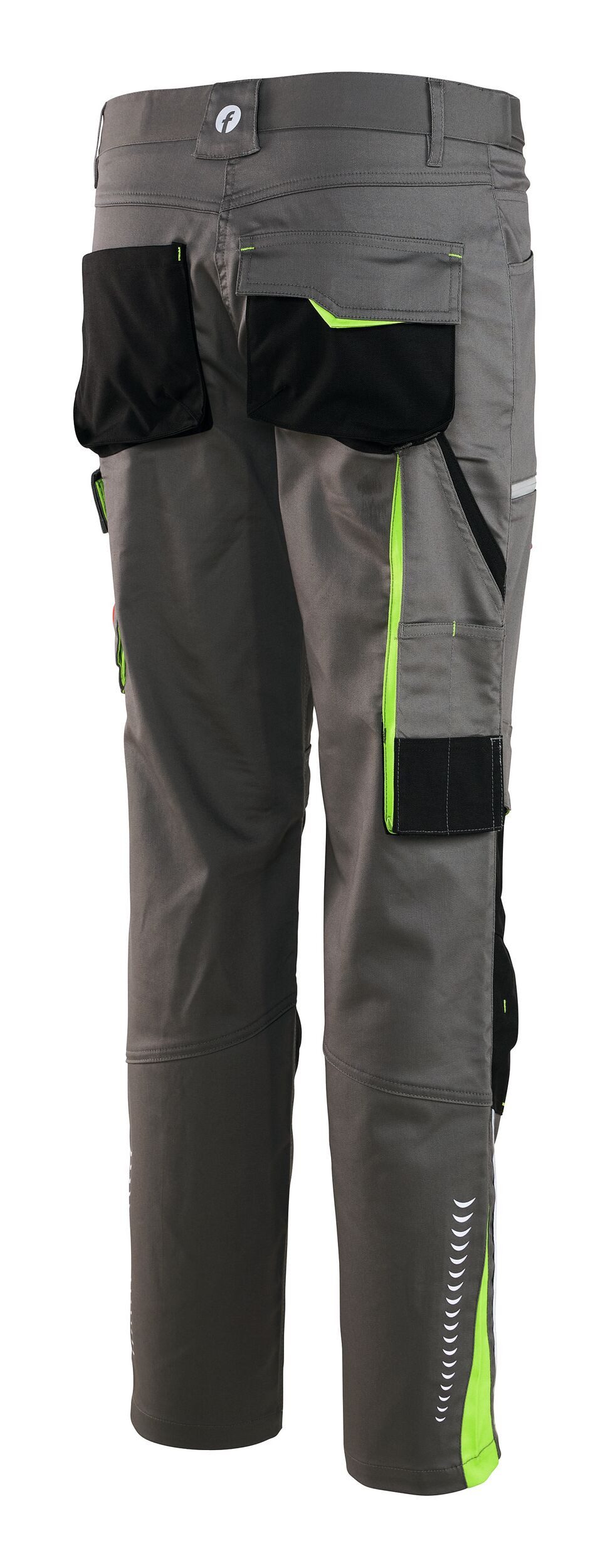 fortis Arbeitsbundhose Damen-Bundhose Flex grau/schwarz/lime