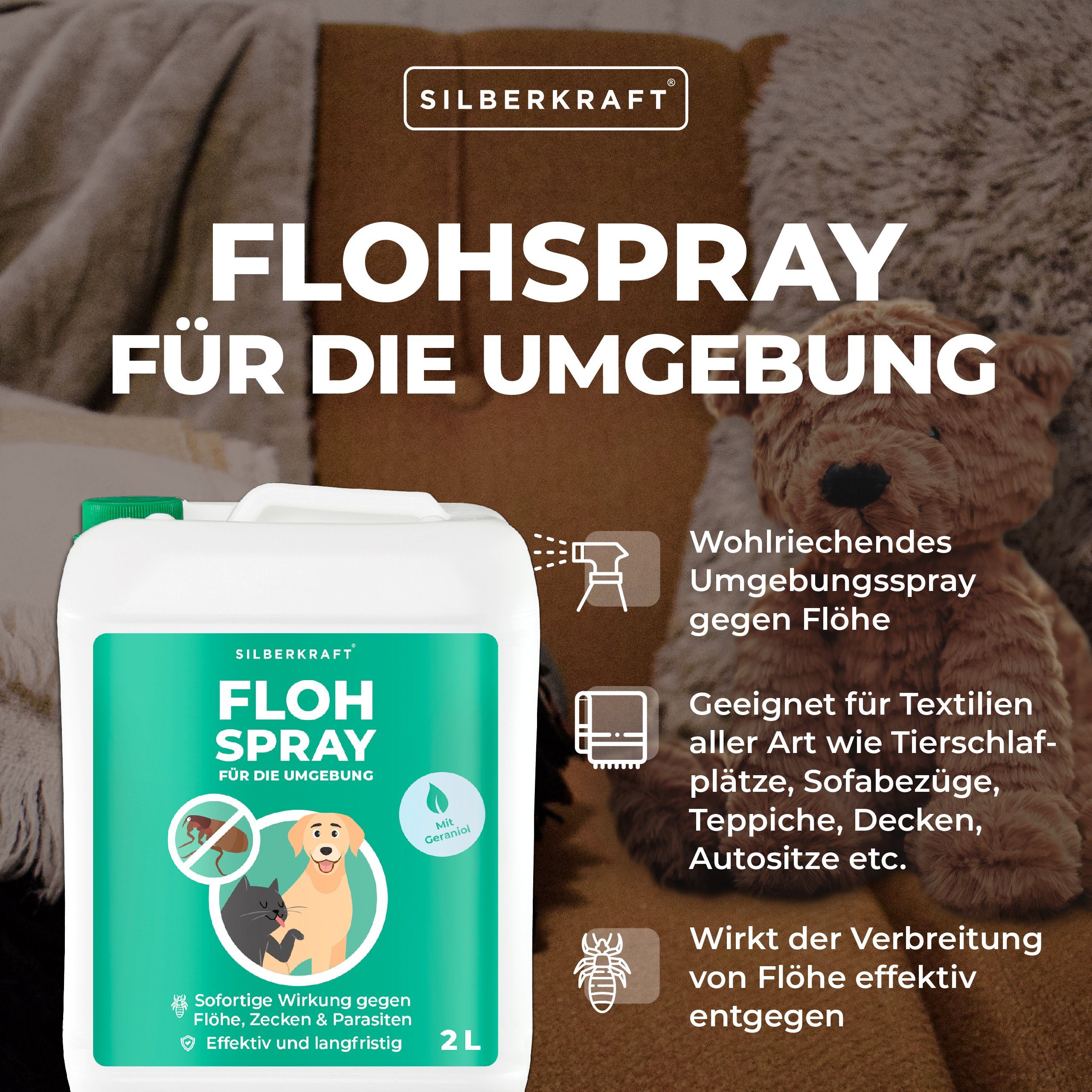 thies Insektenspray Flohspray für 1-St. Umgebung, 2000 die ml