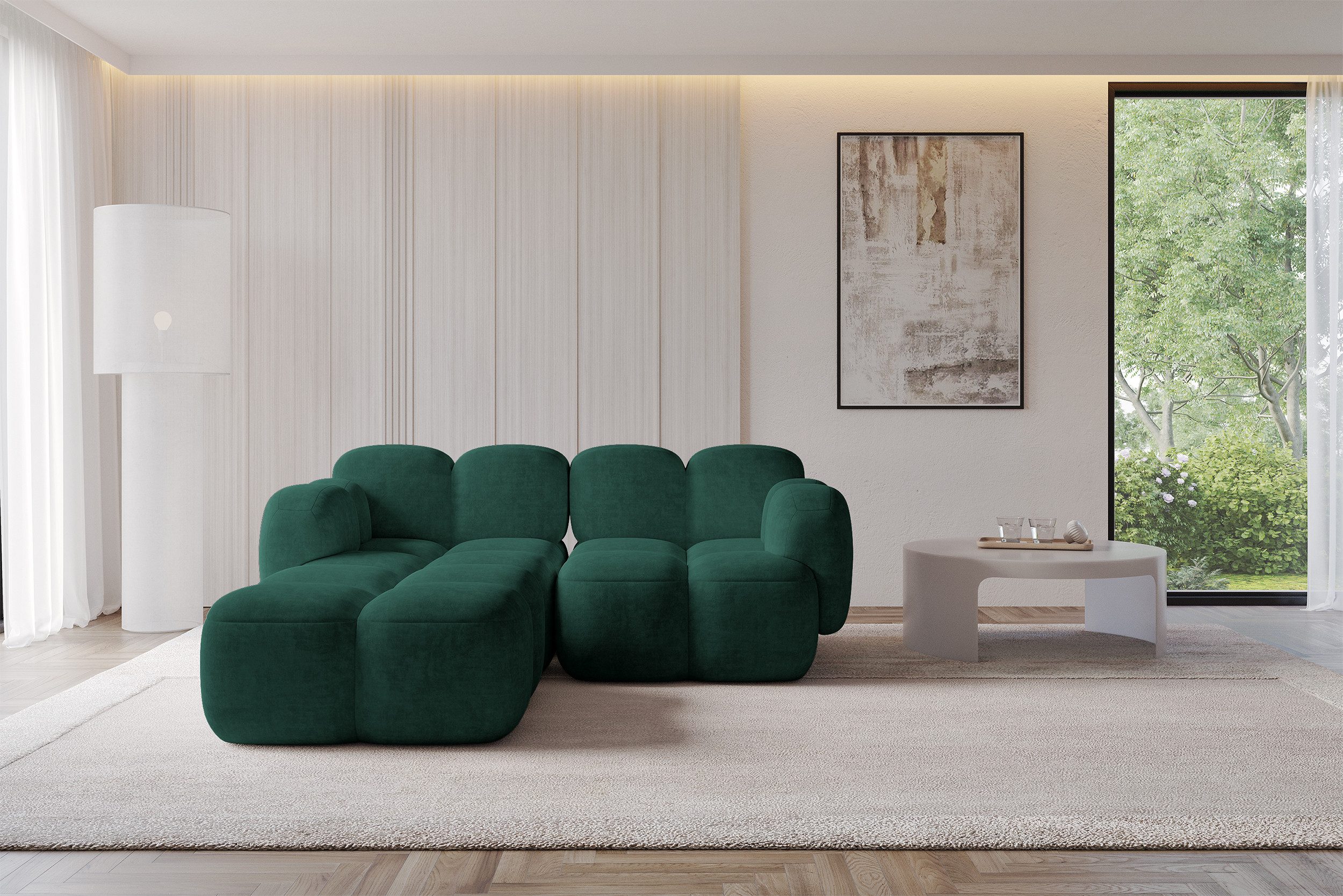 ALTDECOR Ecksofa Miko-L1, Sofa Praktische Bequeme Funktionsecke Couch L-Form Eckcouch, Corner Sofa L-Form Vielseitige Sofa Wohnlandschaft Wohnzimmer
