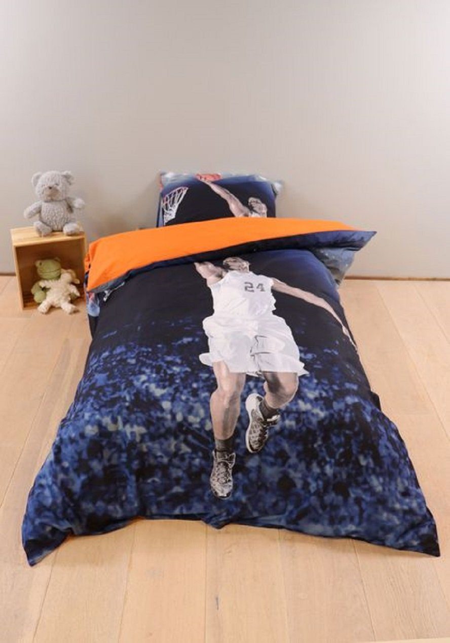 BrandMac Kinderbettwäsche Bettwäsche Set Basketball 135 x 200 cm Baumwolle, günstig online kaufen