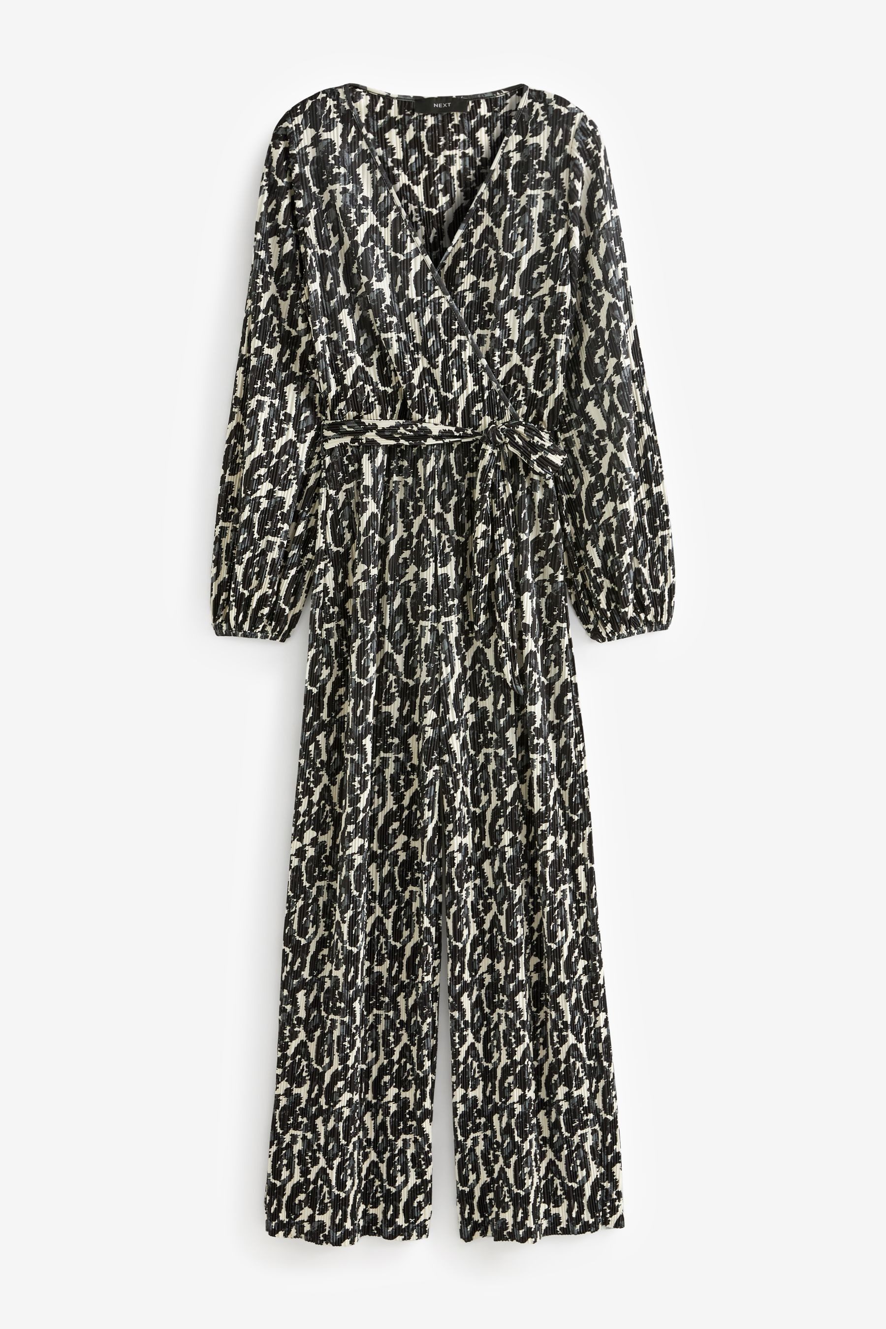 Next Jumpsuit Plissierter Langarm-Jumpsuit – Kurzgröße günstig online kaufen