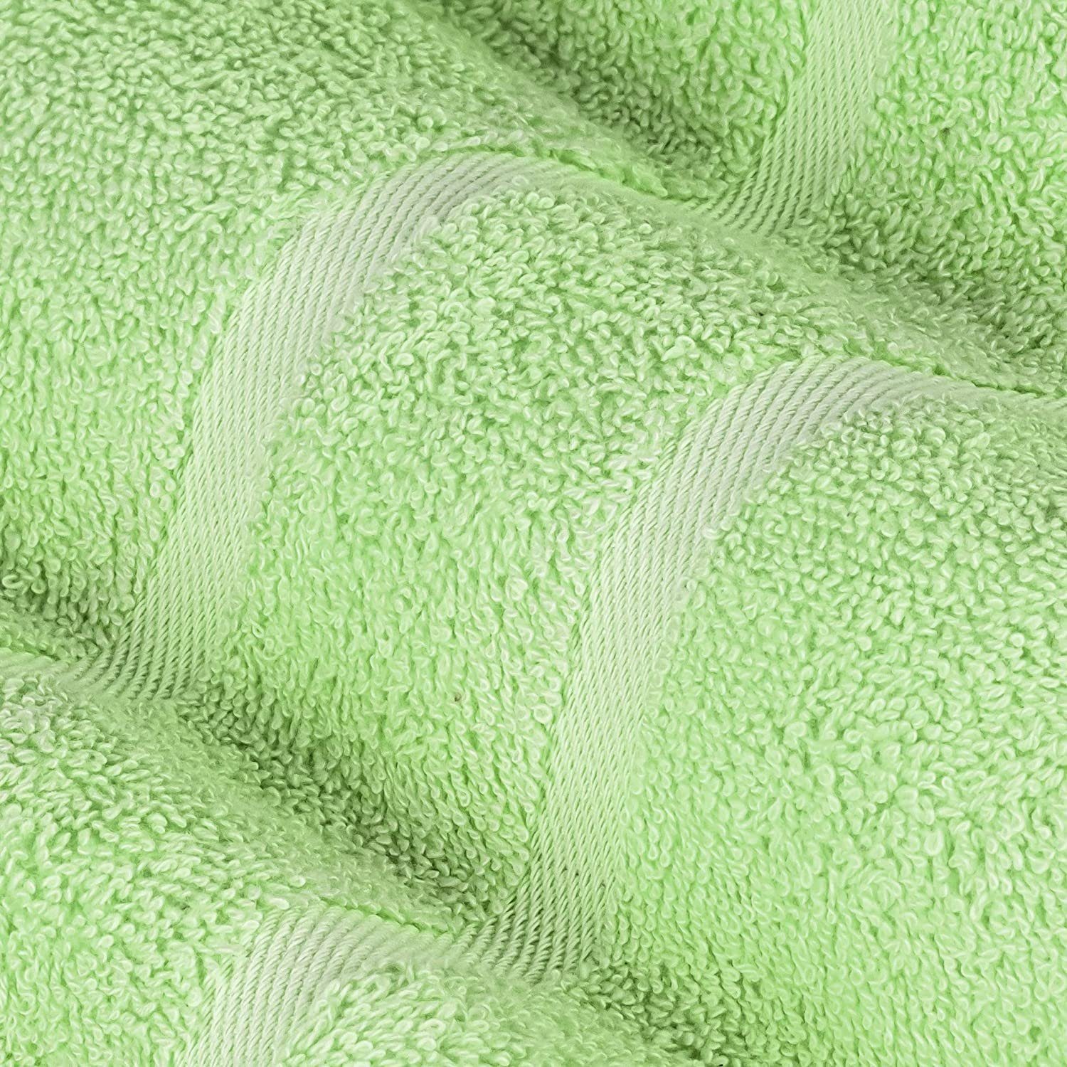 Baumwolle Badetücher 2er Badetuch Baumwolle 500g/m² x 500GSM 100% Pack) Frottee Frottee 100% 150, aus 100x150 Badetuch Premium 100 Set StickandShine Stück Hellgrün in cm (2