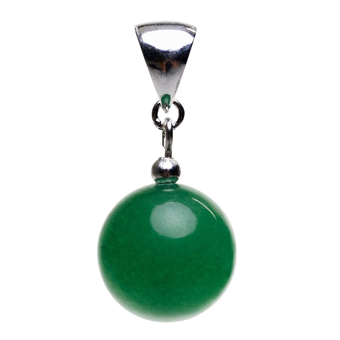 Schmuck Krone Kettenanhänger Anhänger aus Jade grün & 925 Silber, Silber 925