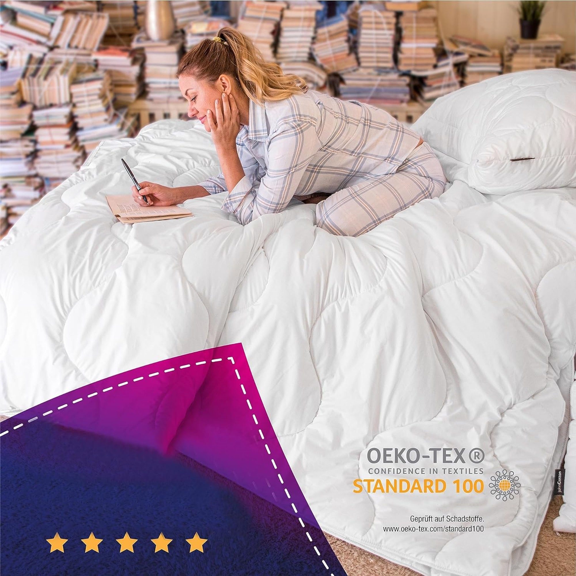 Brilliant Kopfkissen 2-er Set / antiallergisch/ gesteppt / Premium, Füllung: Kunstfaser, 2er-Set